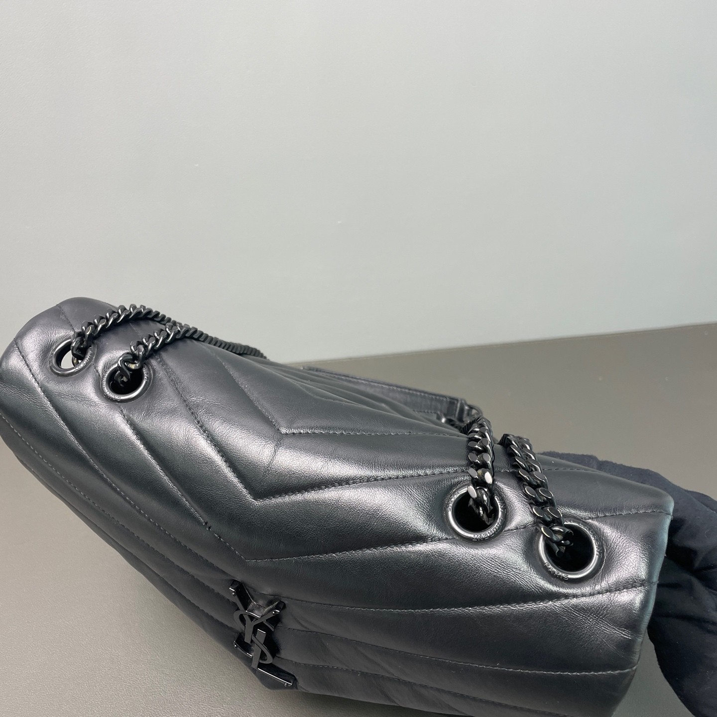 Saint laurent Pre-Owned Authentic Chain Bag Black Leather