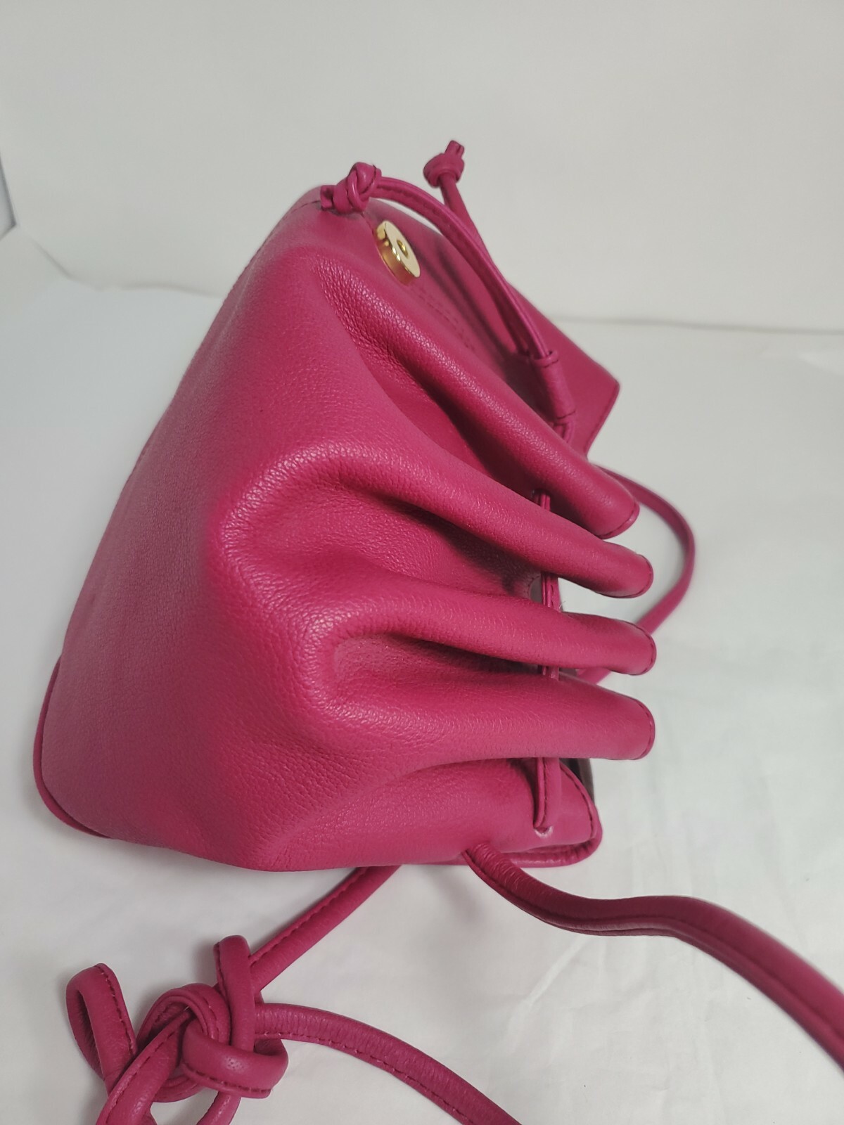Danielle Nicole Crossbody Drawstring woman Leather Purse 6.4x11x5″Made In Italy