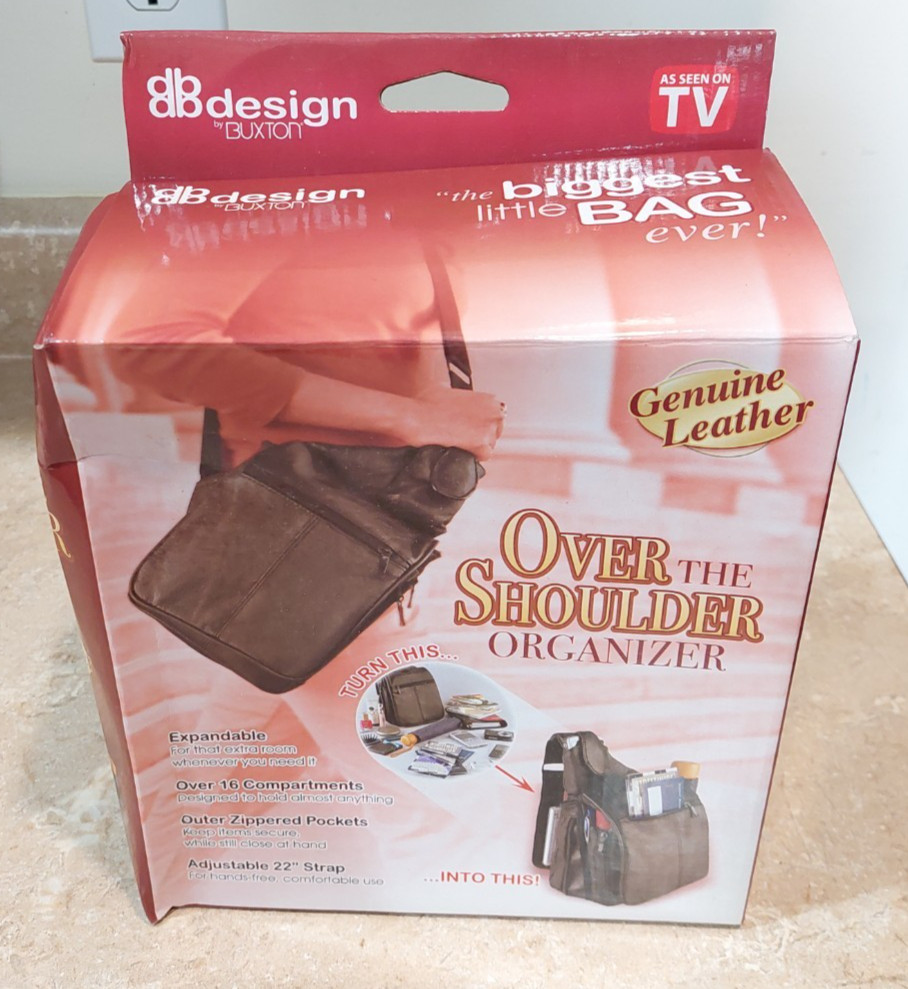 db design by BUXTON Over The Shoulder Organizer (AS SEEN ON TV) Genuine Leather