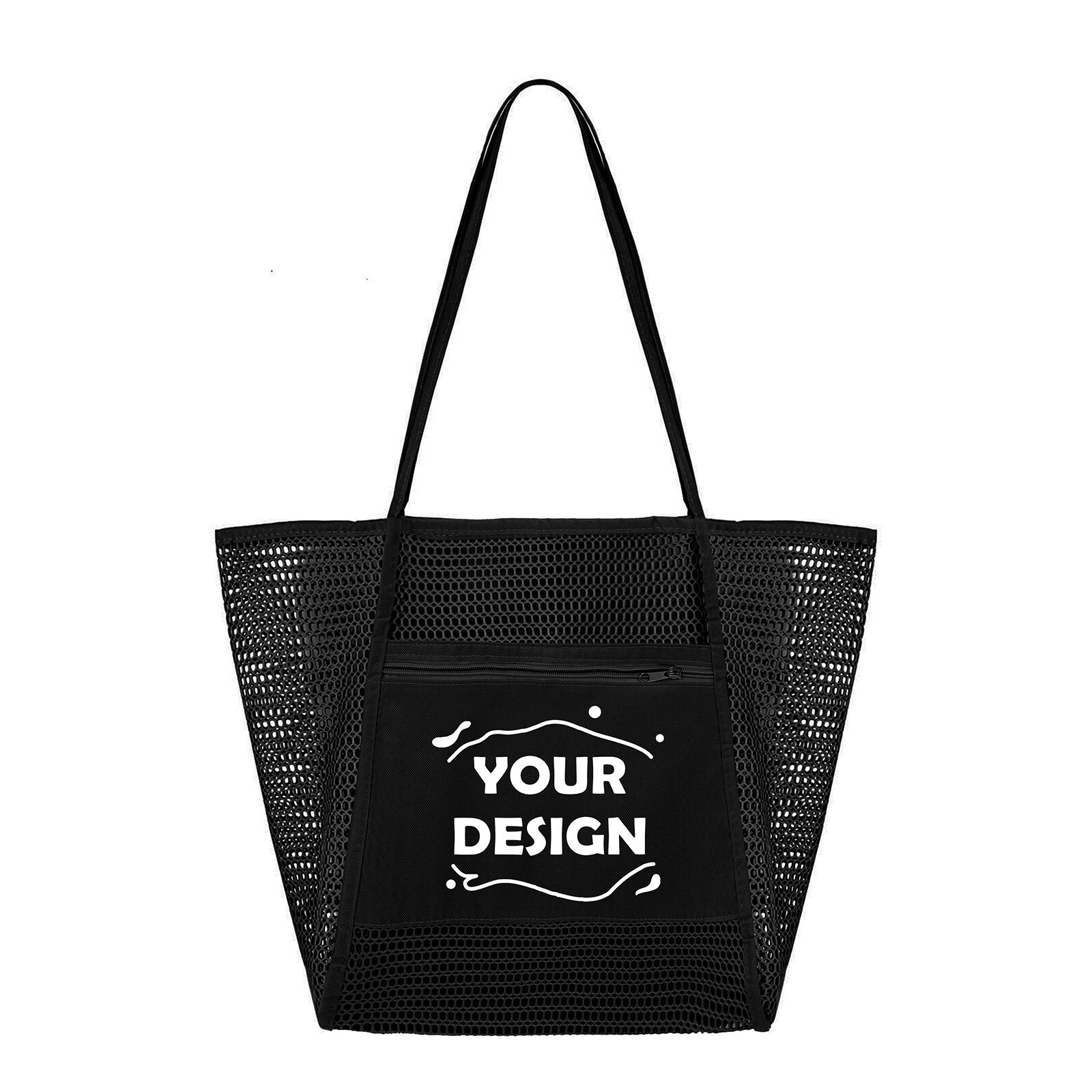Custom Women Shoulder Handbag PRINTED Personalized Large Mesh Beach Bag