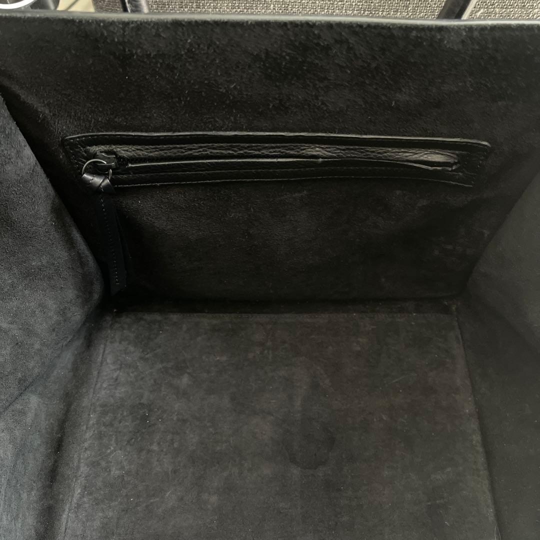CELINE Luggage Phantom Black Leather Tote Handbag Women Pre-Owned