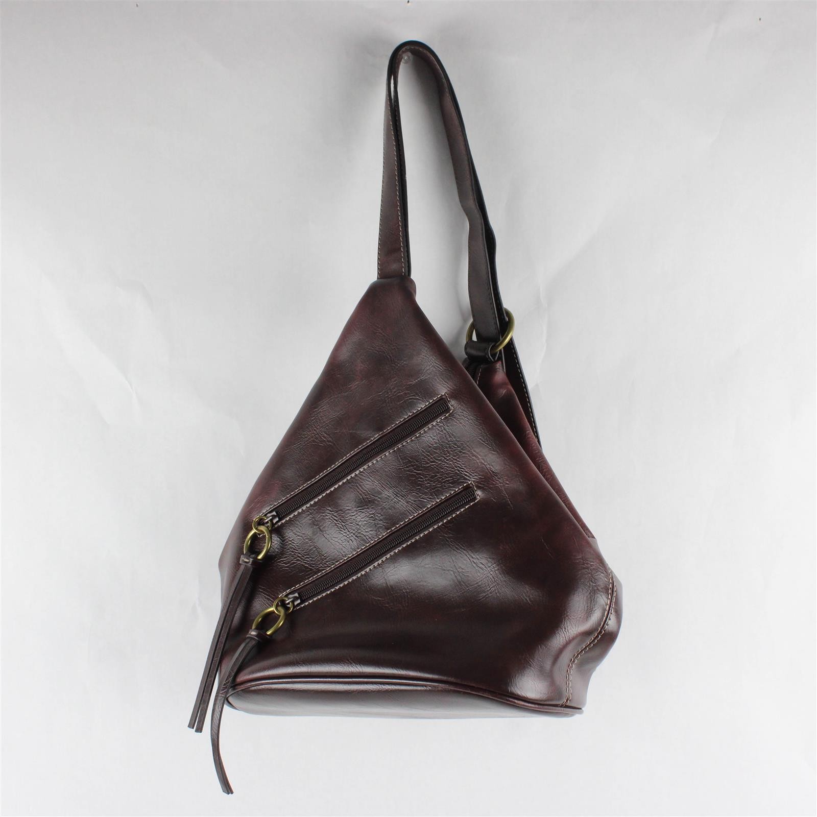 Vintage Nine & Co Brown Faux Leather Convertible By Nine West Women’s Sling Bag