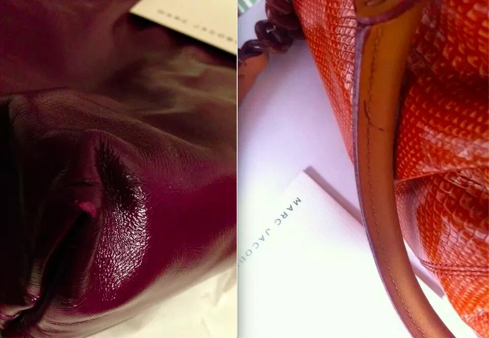1 MARC JACOBS BAG PURPLE JEN or ORANGE CECILIA Leather snake embossed $1,400 NWT