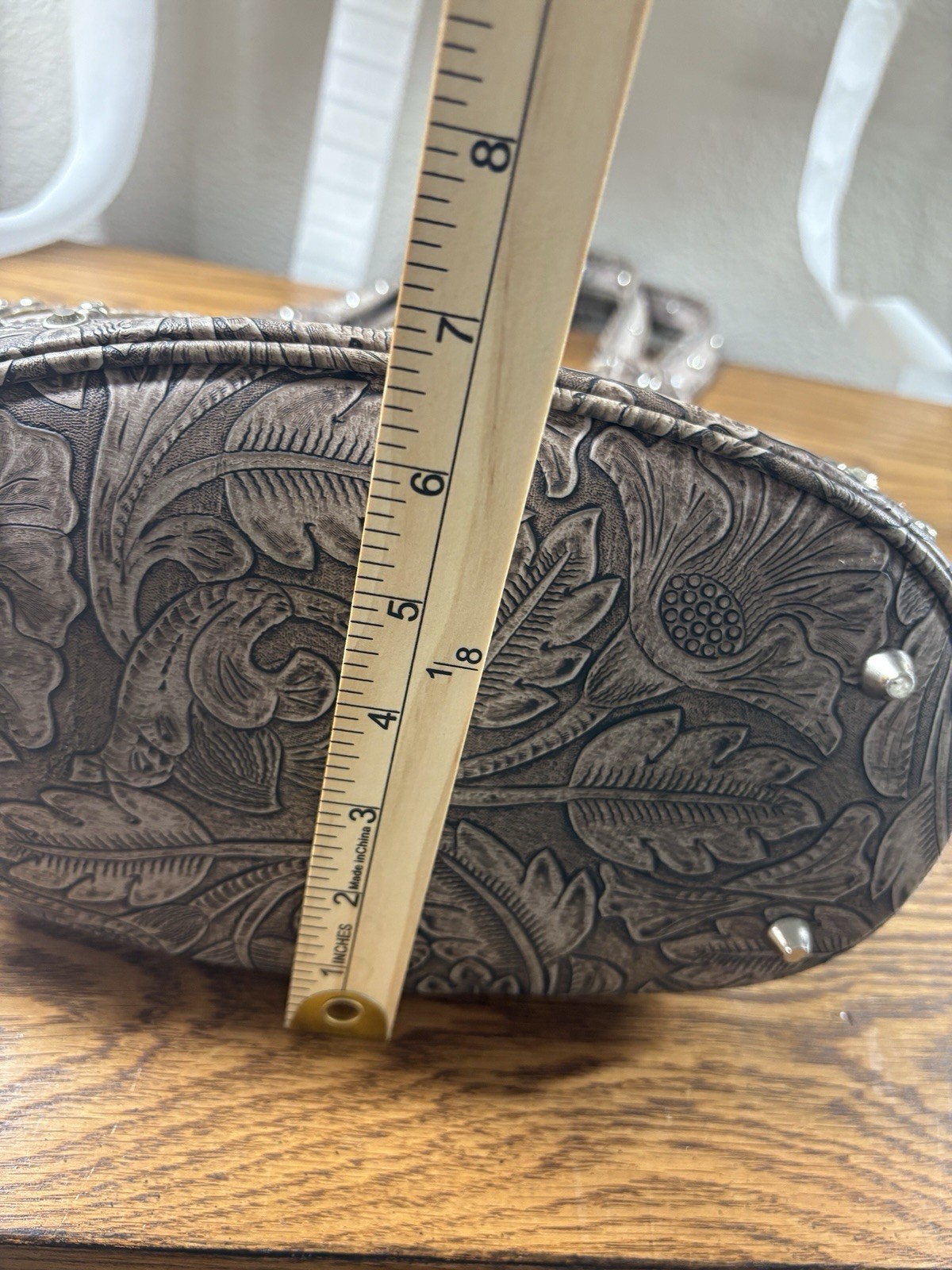 Cowgirl Trendy Tote Bag Concealed Weapon Rhinestone Studded Turquiose Southwest