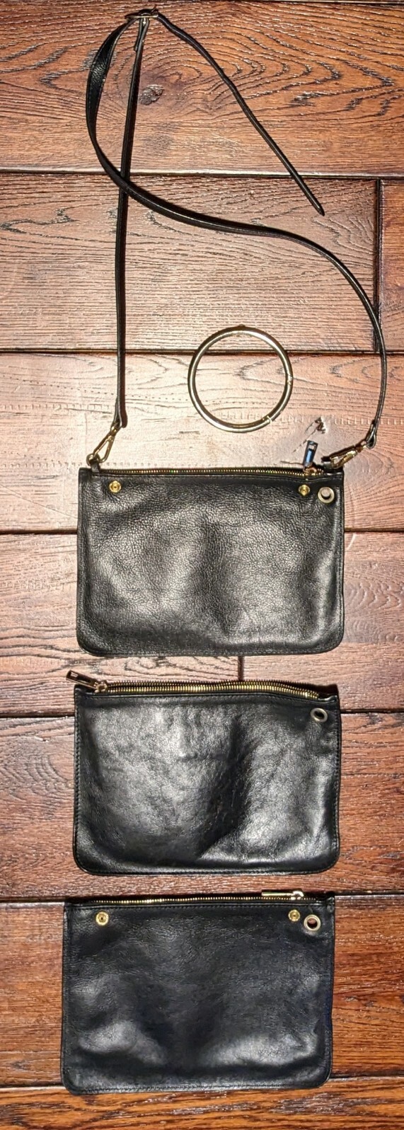 Divina Firenze 3 Pockets Soft Genuine Leather Italy Crossbody Shoulder 3 n 1 Bag