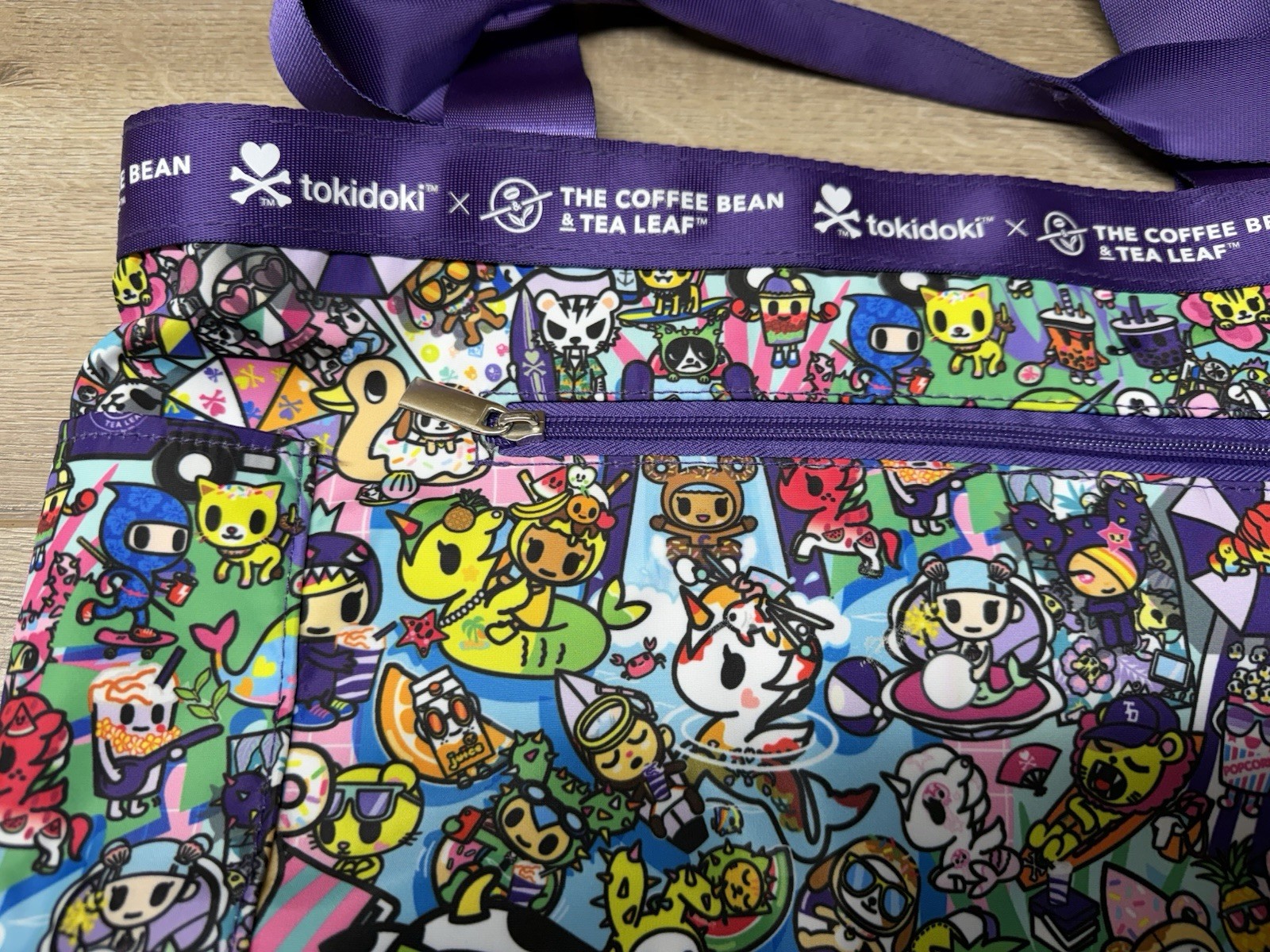 Tokidoki x Coffee Bean & Tea Leaf All Over Print Tote Bag Purse