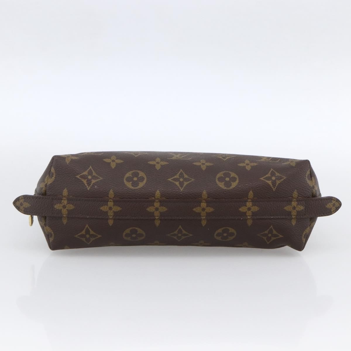 LOUIS VUITTON Monogram Trousse Demi Ronde Cosmetic Pouch M47520 LV Auth ka2800