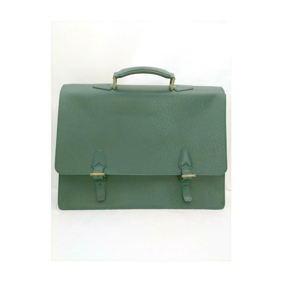 Louis Vuitton Green Taiga Leather Porte Documents Tashkent Attache Briefcase