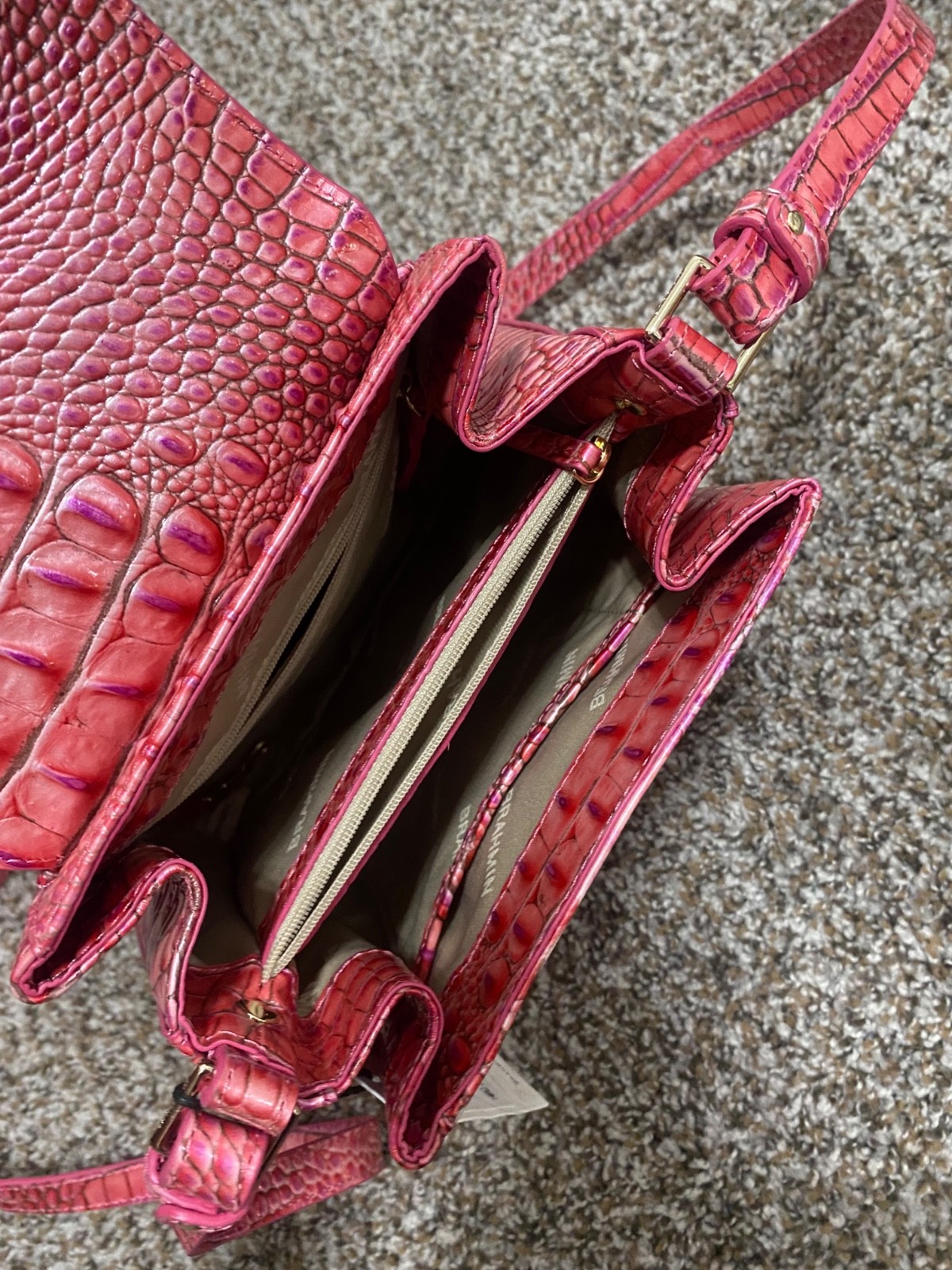 NWT Brahmin Coral Rosa Snapdragon Melbourne
