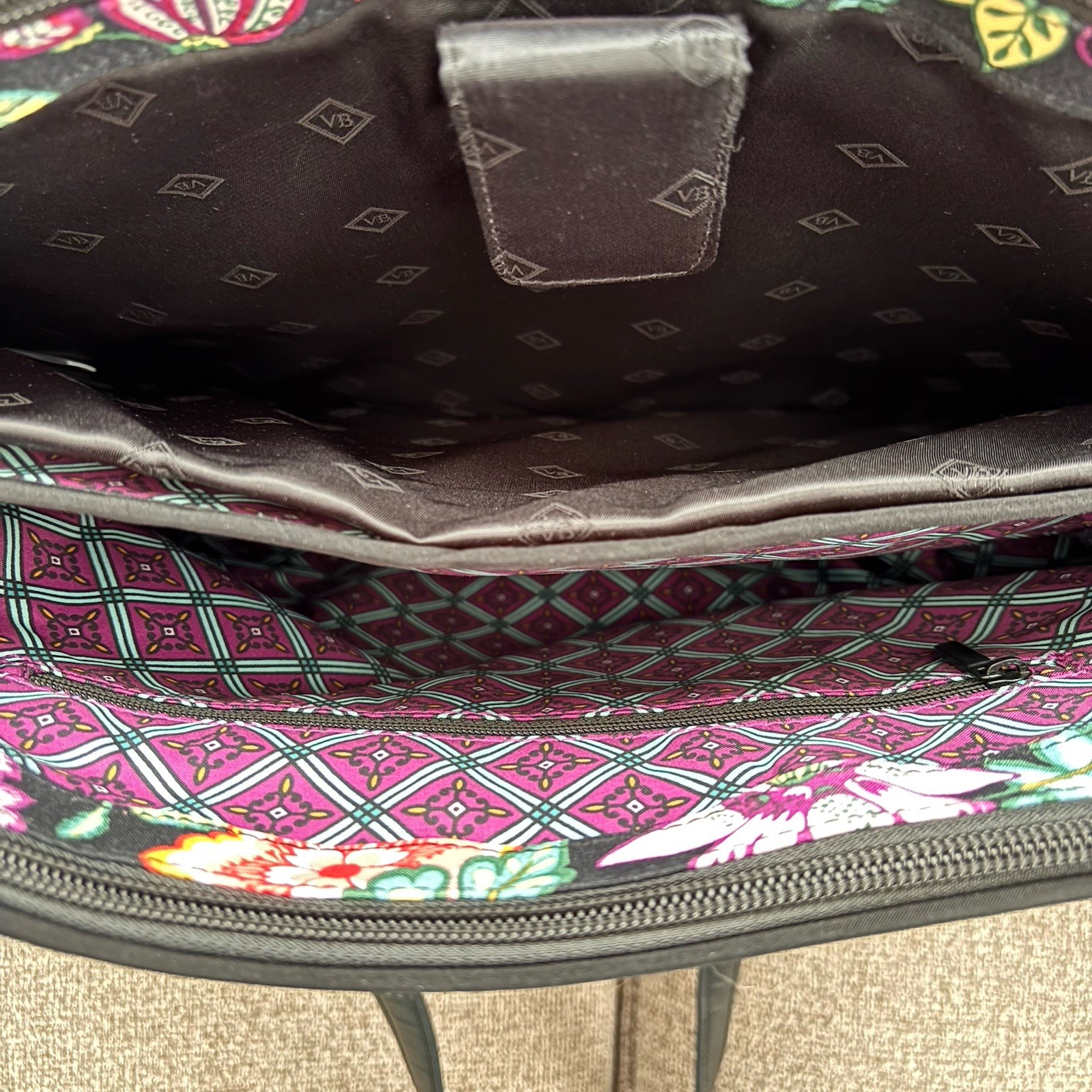 VERA BRADLEY ICONIC COMMUTER TOTE VINES FLORAL 2018 (23202-K32)