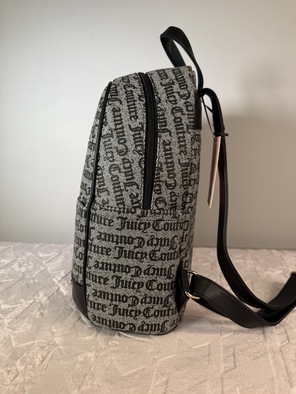 Juicy Couture monogram backpack black grey