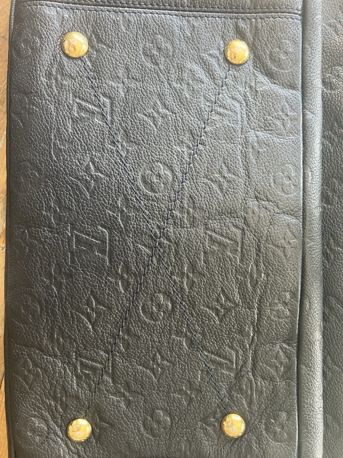Louis Vuitton Artsy Tote MM Navy Leather Empriente