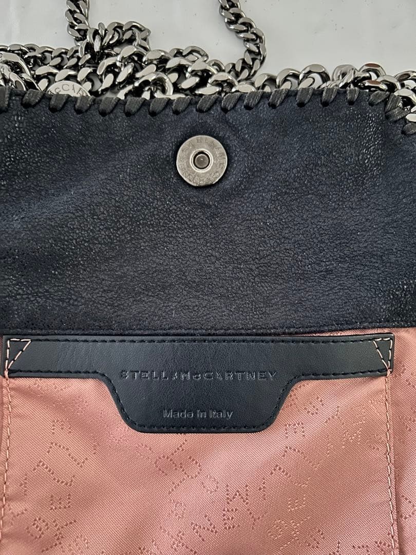 Stella McCartney Falabella MiniTote Bag Chain Shoulder Vegan Leather Navy