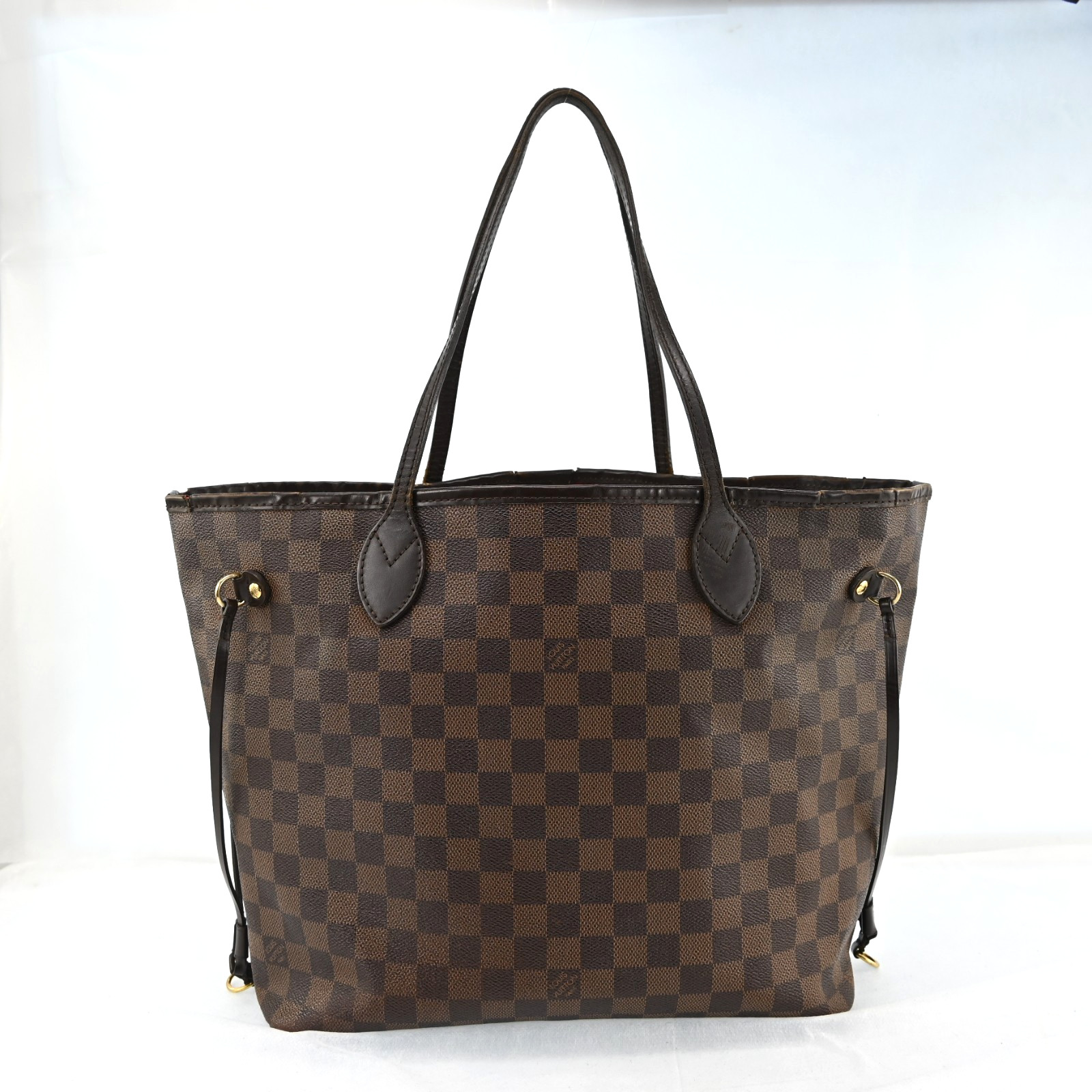 Louis Vuitton Neverfull MM Shoulder Bag Damier Ebene Tote Bag N51105 N2708YG801
