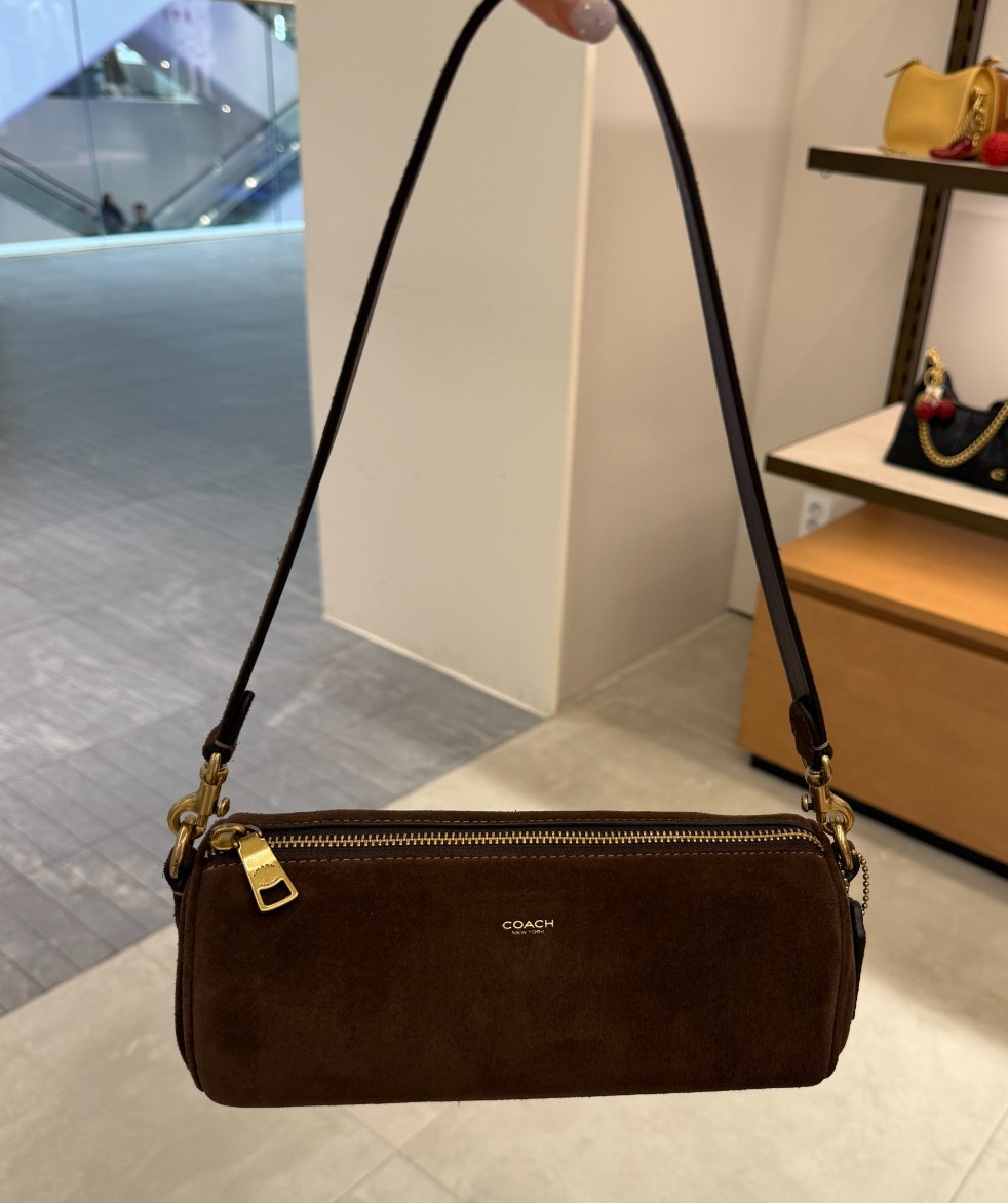 Coach Suede Barrel Bag CDY81 B4Z5D_Authentic_Expedited