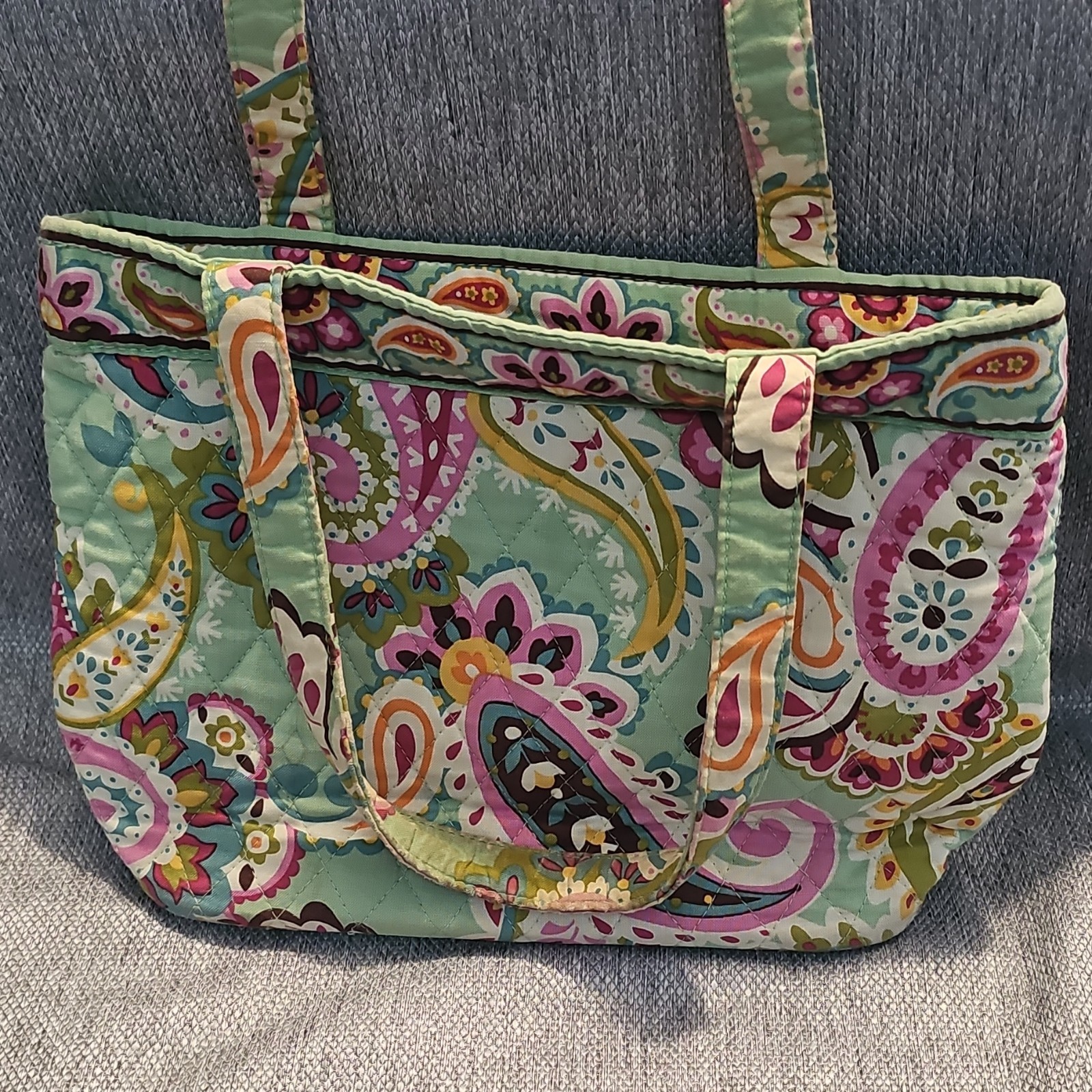 Vera Bradley Women’s Medium Tote Bag Paisley Multicolor Double Handles