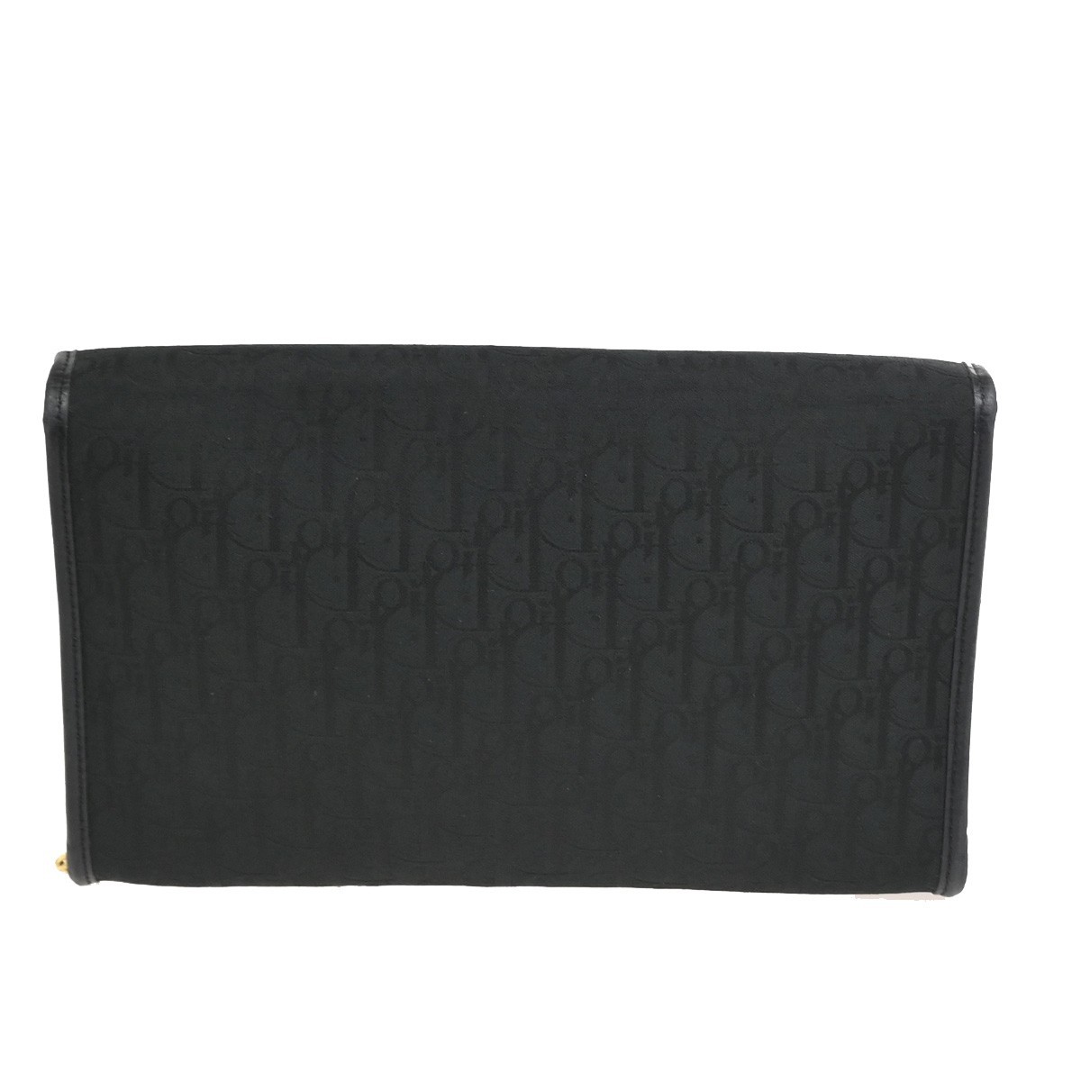Christian Dior Diorissimo Chain Shoulder Bag Canvas Black France GHW 67PA195