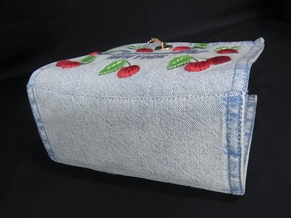 Authentic Coach Canvas Cargo Tote Bag 20cm Blue Embroidery Canbus Stylish Bag