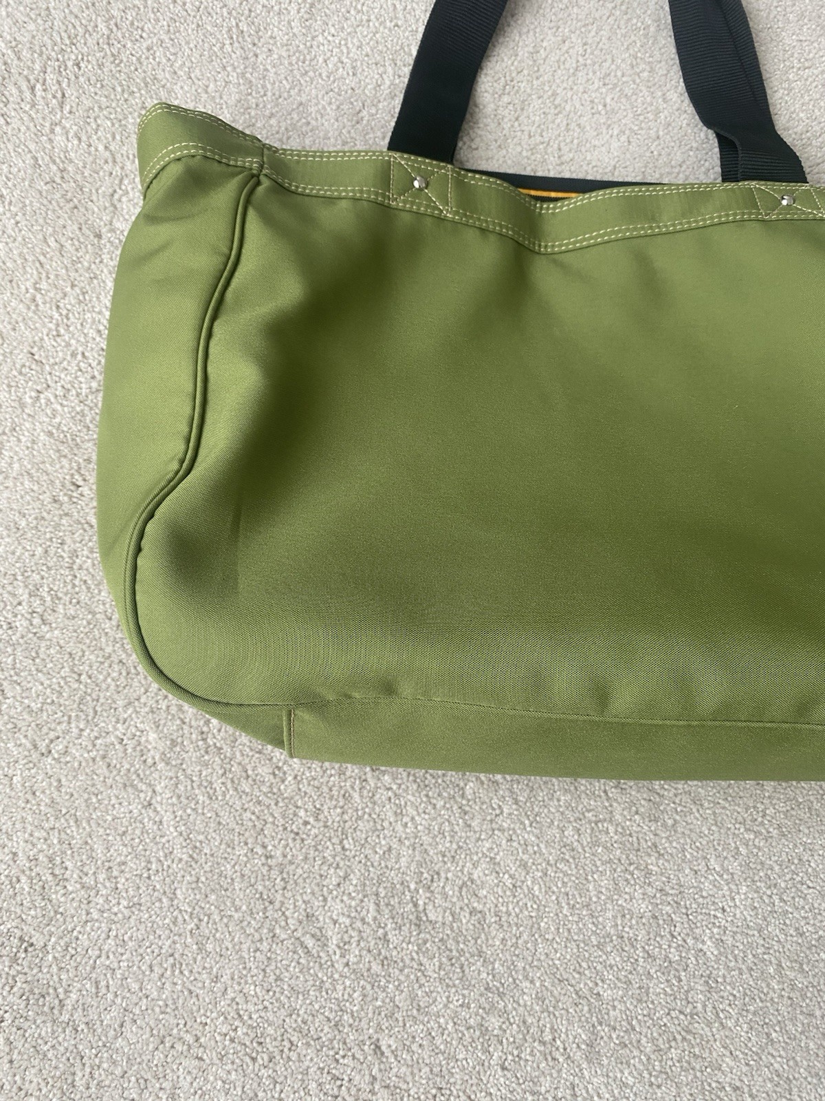 Franco Sarto Olive Green Nylon Tote Bag Large Travel Shoulder Purse