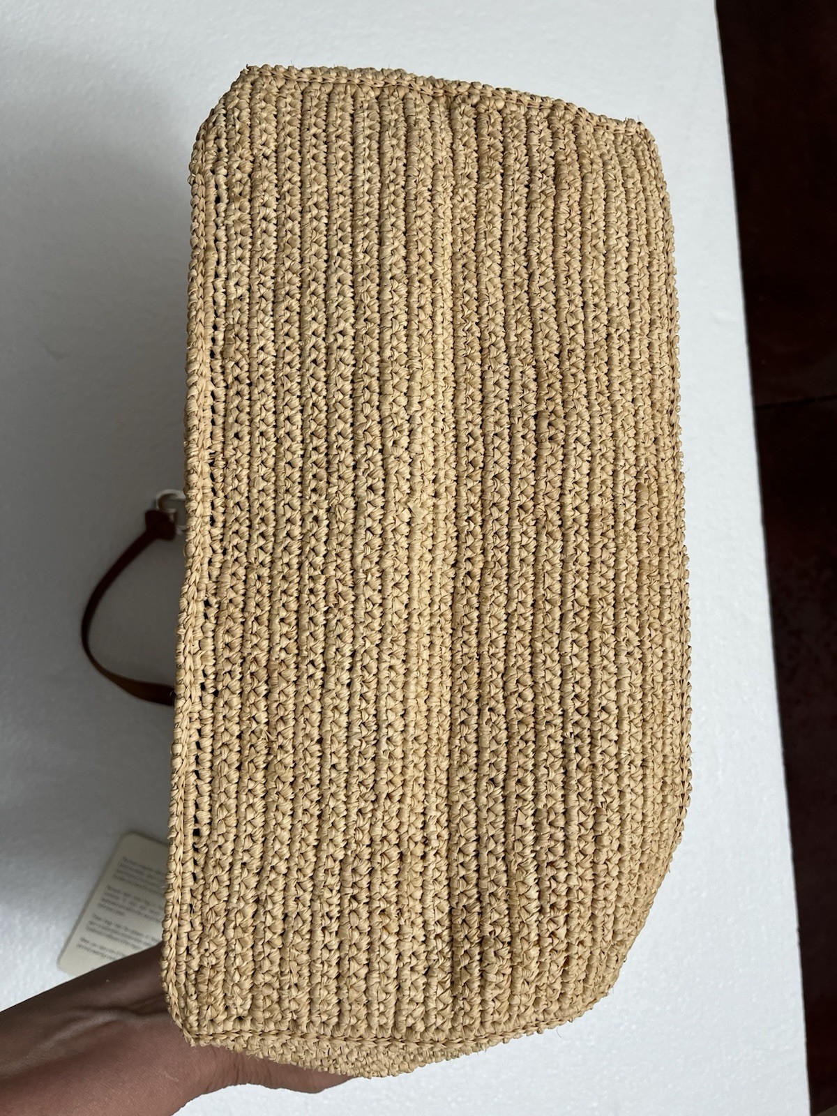 BRIGHTON Madagascar Blossom Embroidered Raffia Straw Tote