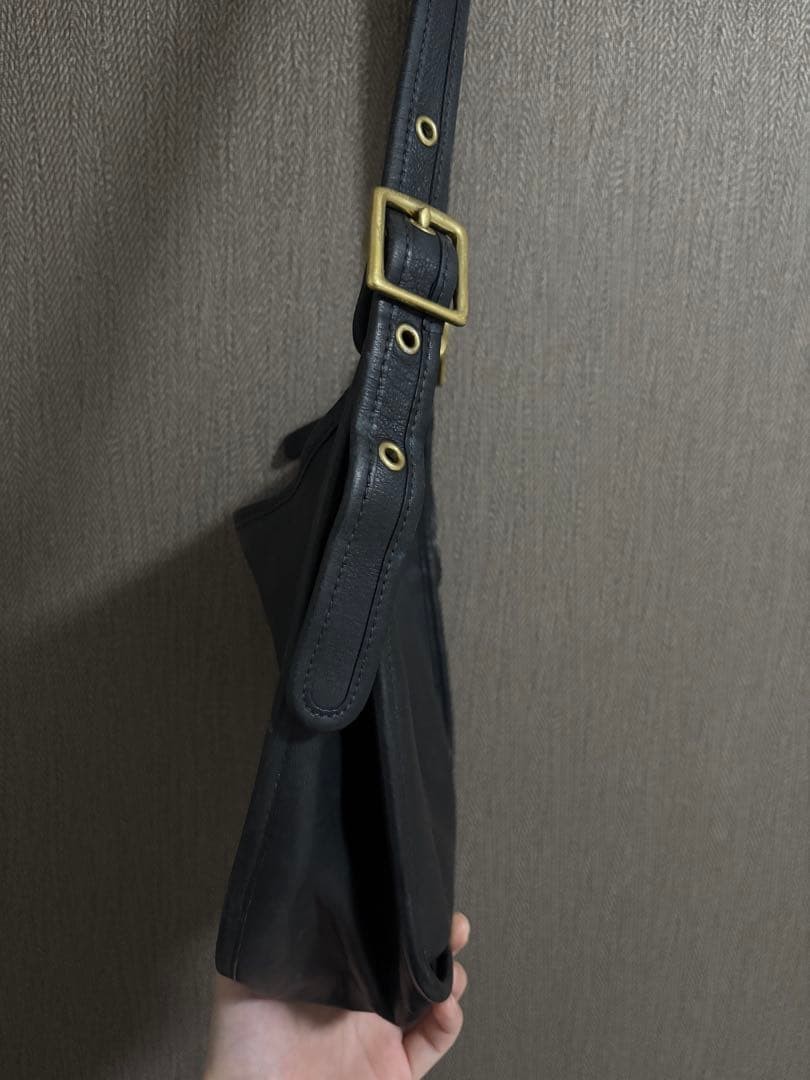 COACH Leather Shoulder Bag Black