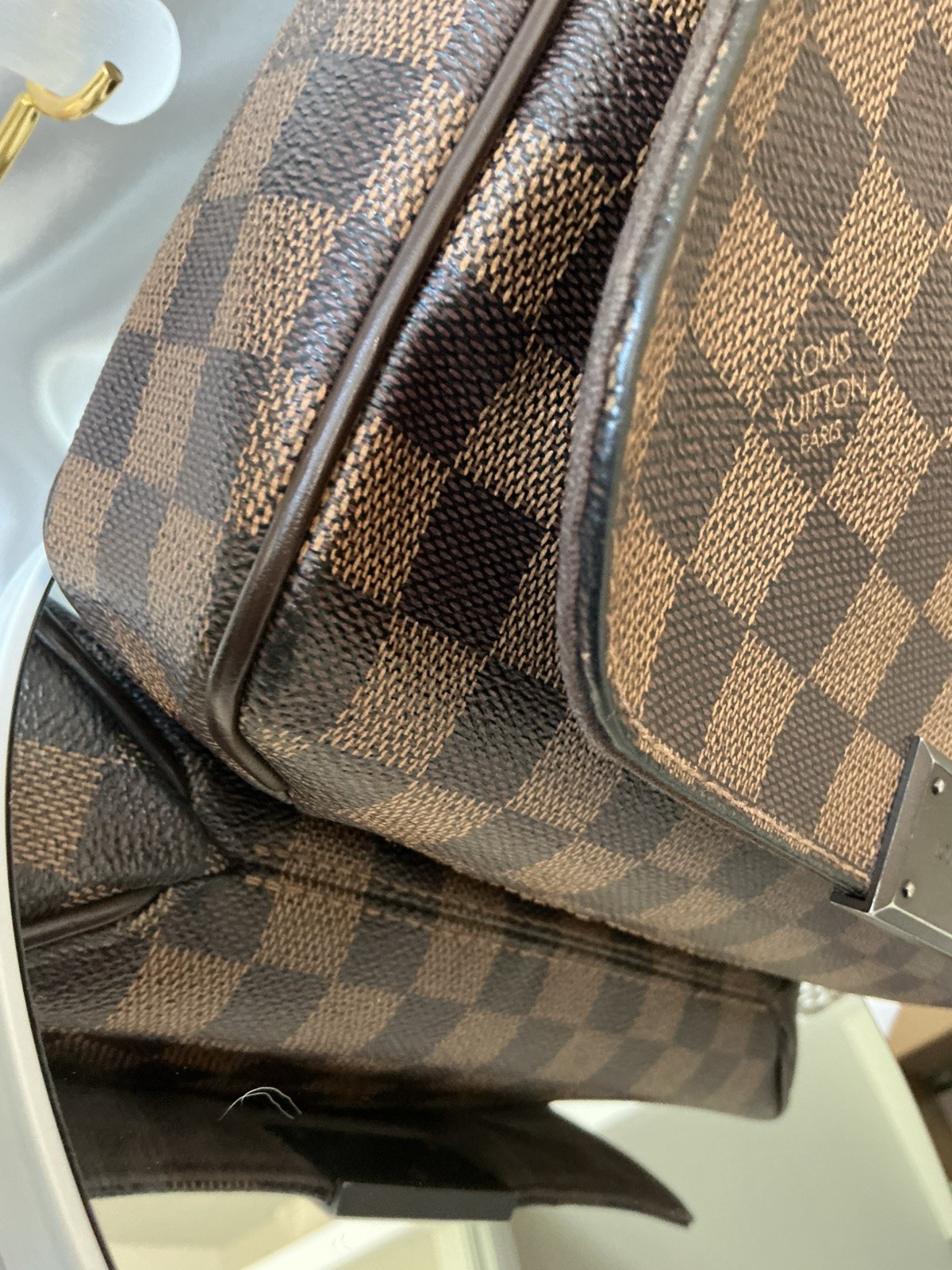Preloved Excellent Louis Vuitton Brown Damier Canvas Shoulder Crossbody w COA