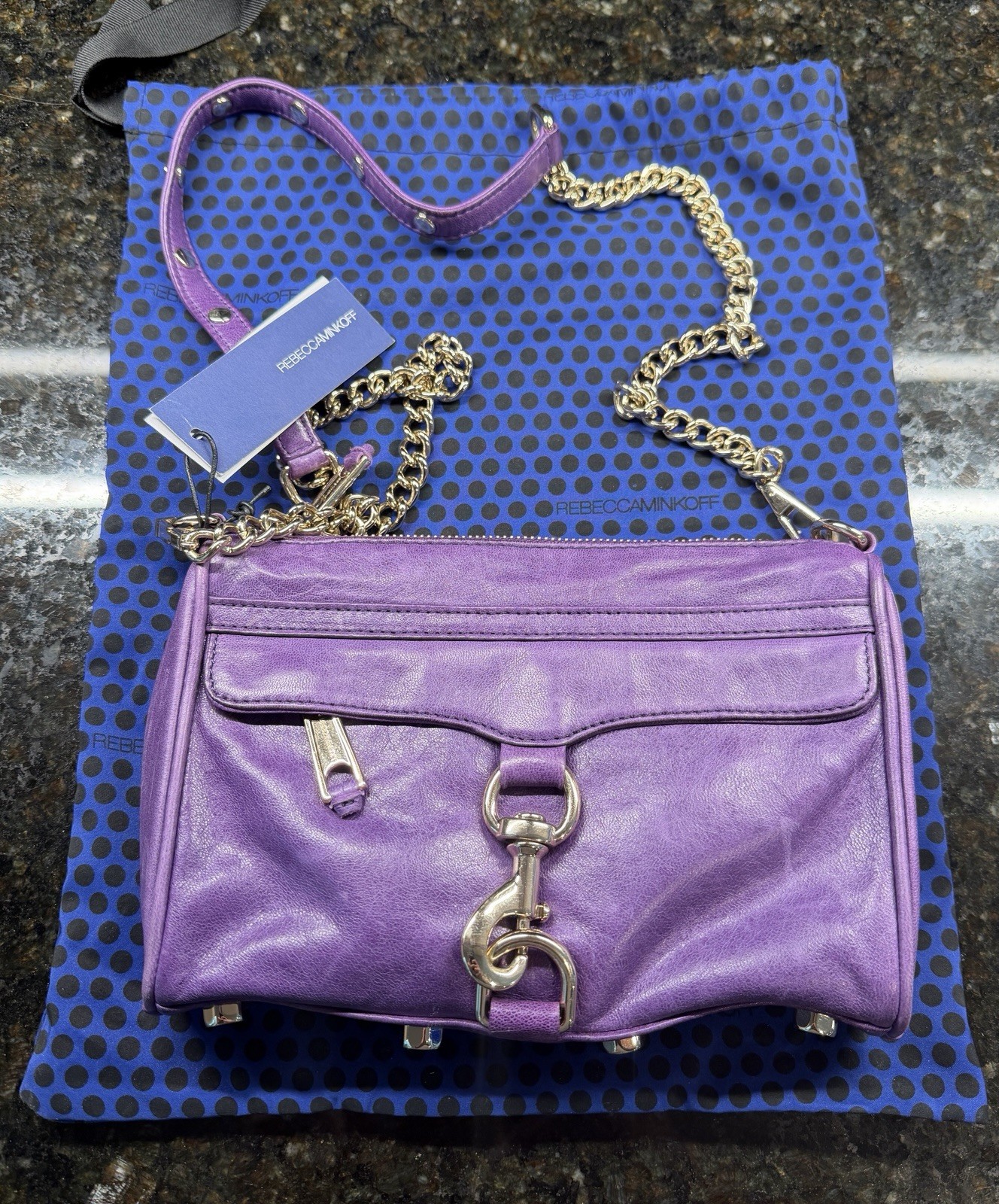 Rebecca Minkoff NWT Mini Mac Burgundy Leather Crossbody Bag or Clutch
