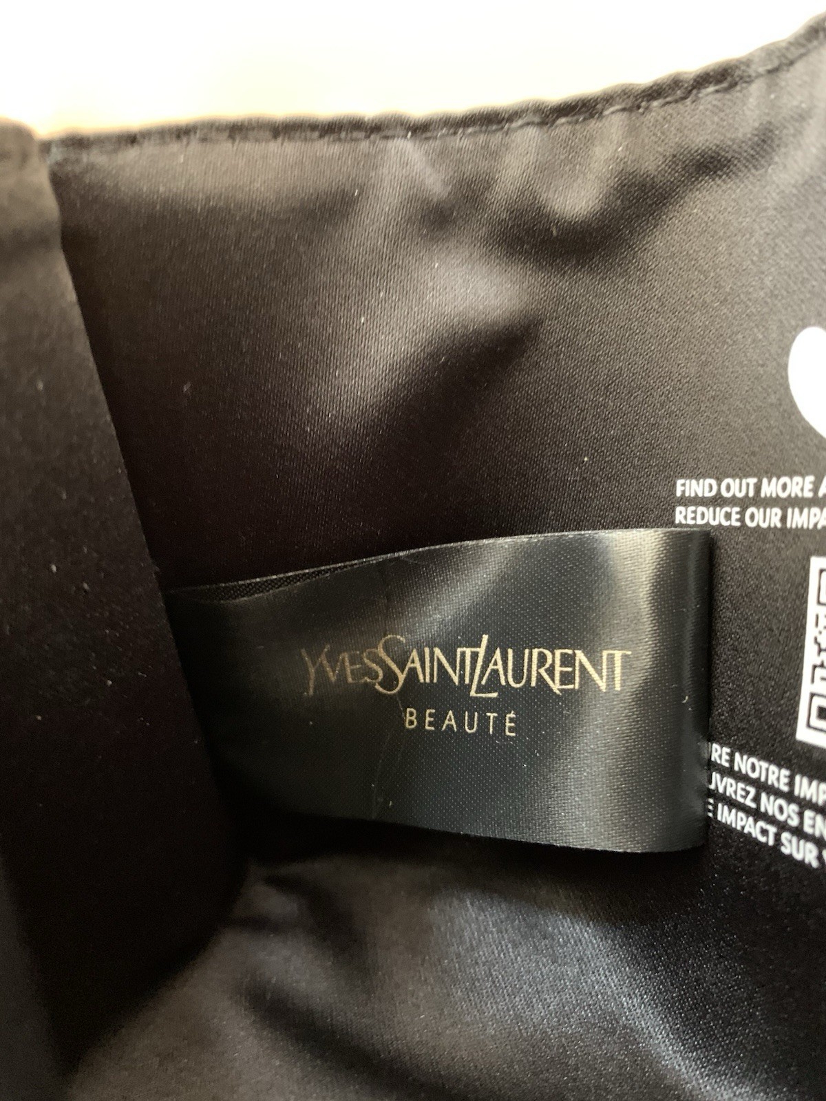 YSL Beaute Pouch Nude Peach Travel Bag Patent Light Tan Toiletry Case New