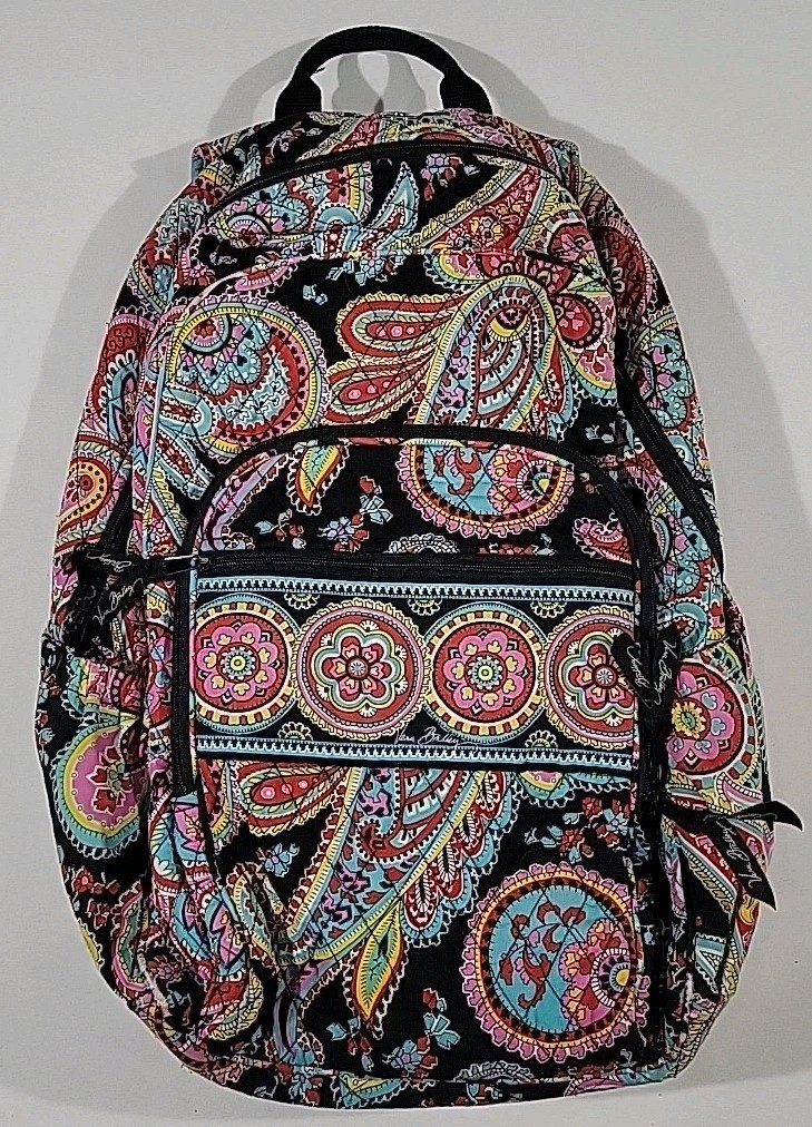 Vera Bradley Campus Backpack Quilted Parisian Paisley School Work Backpack