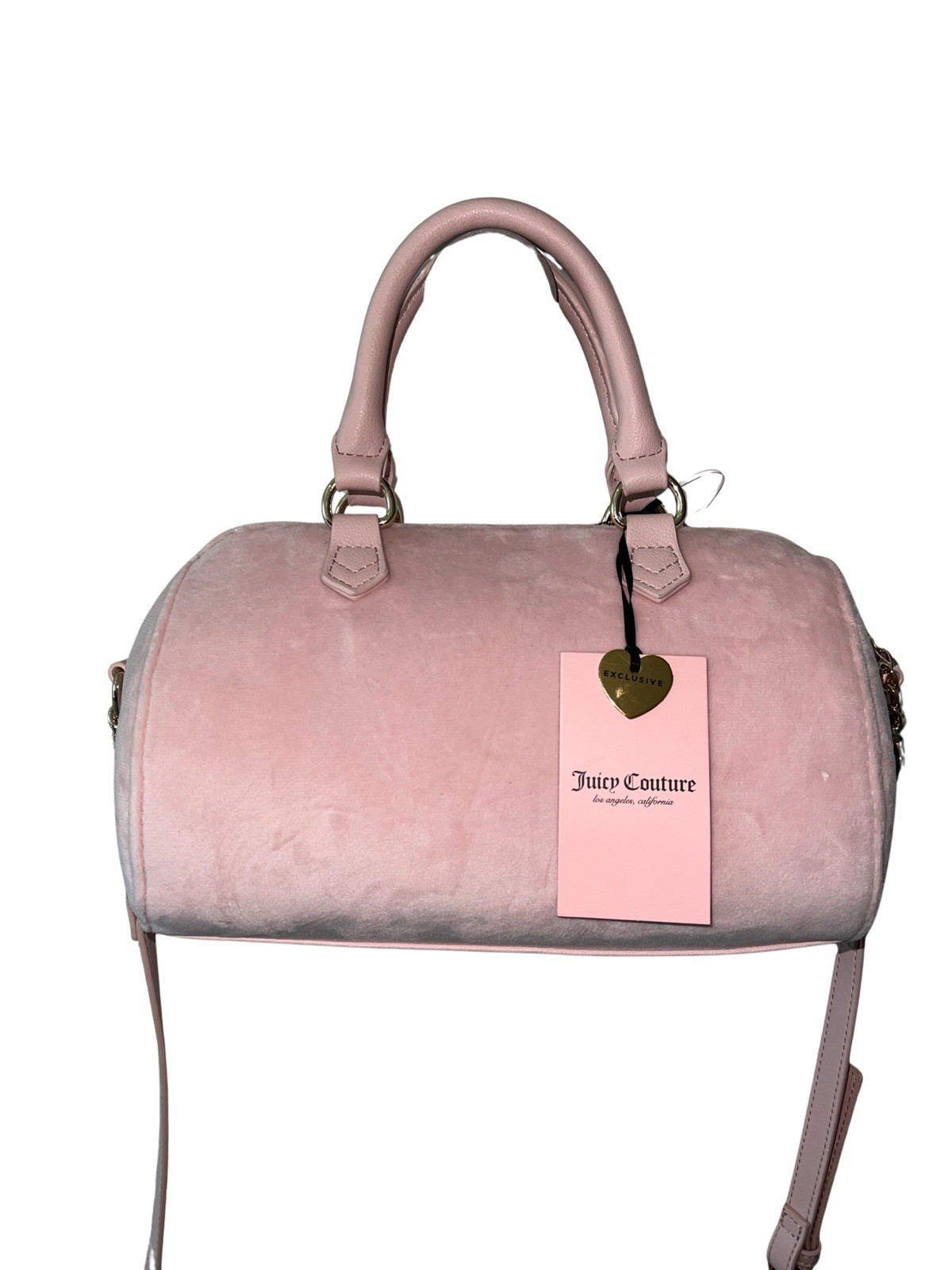 NWT Juicy Couture Sweet Tea Party Satchel Pink Cherry & JC Charms Purse Bag Y2K