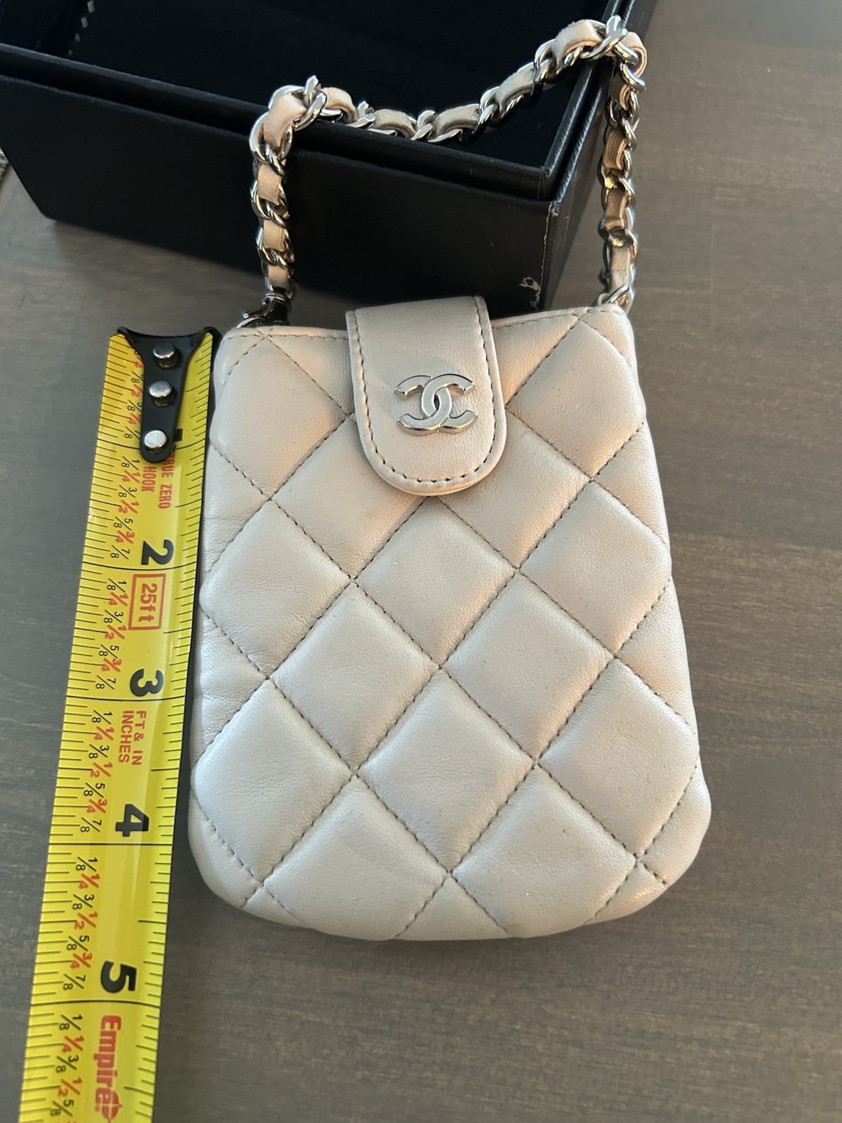 CHANEL Lambskin Quilted Phone Case