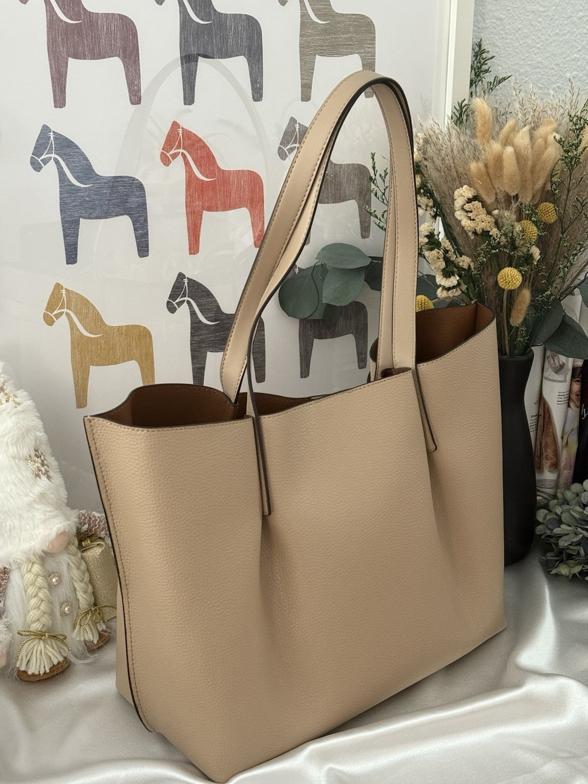 MICHAEL KORS 35H0GU5T9T Emilia Large Pebbled Leather Tote Bag In Light Sage