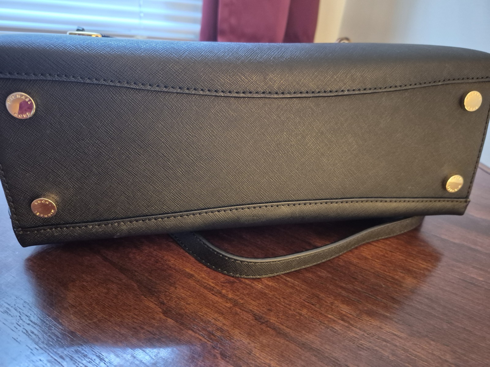 Michael Kors Portia Black Saffiano Leather Purse W/Dust Bag