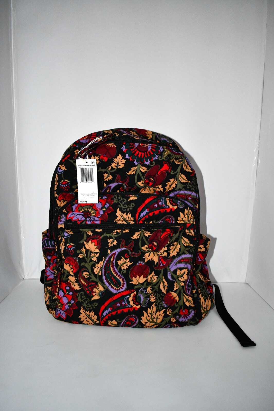 Vera Bradley Bancroft Backpack in Midnight Garden Paisley #50103-20571 NWT