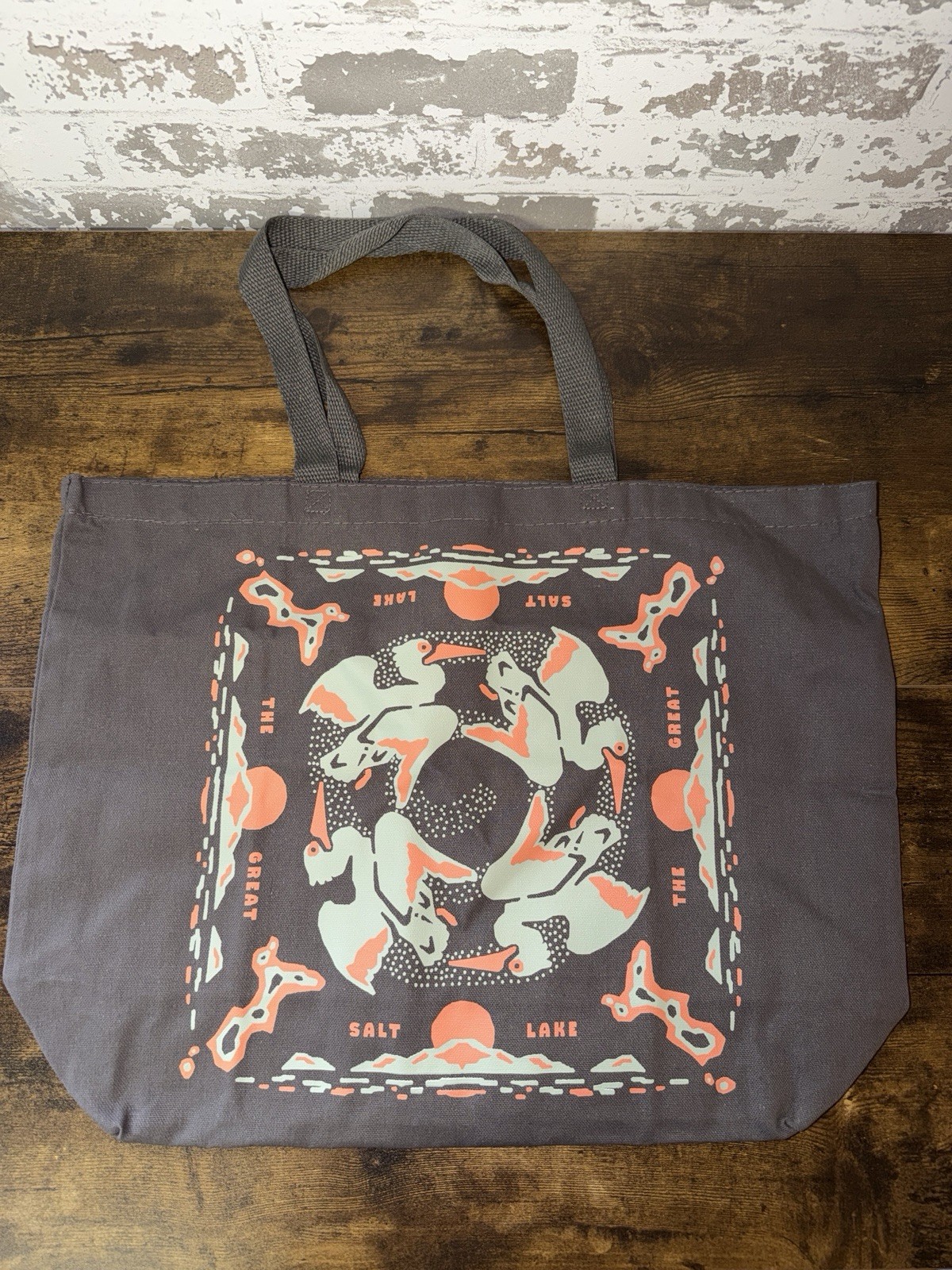 NEW! Bird Collective American White Pelican Tote Bag – 100% Heavy Cotton Canvas