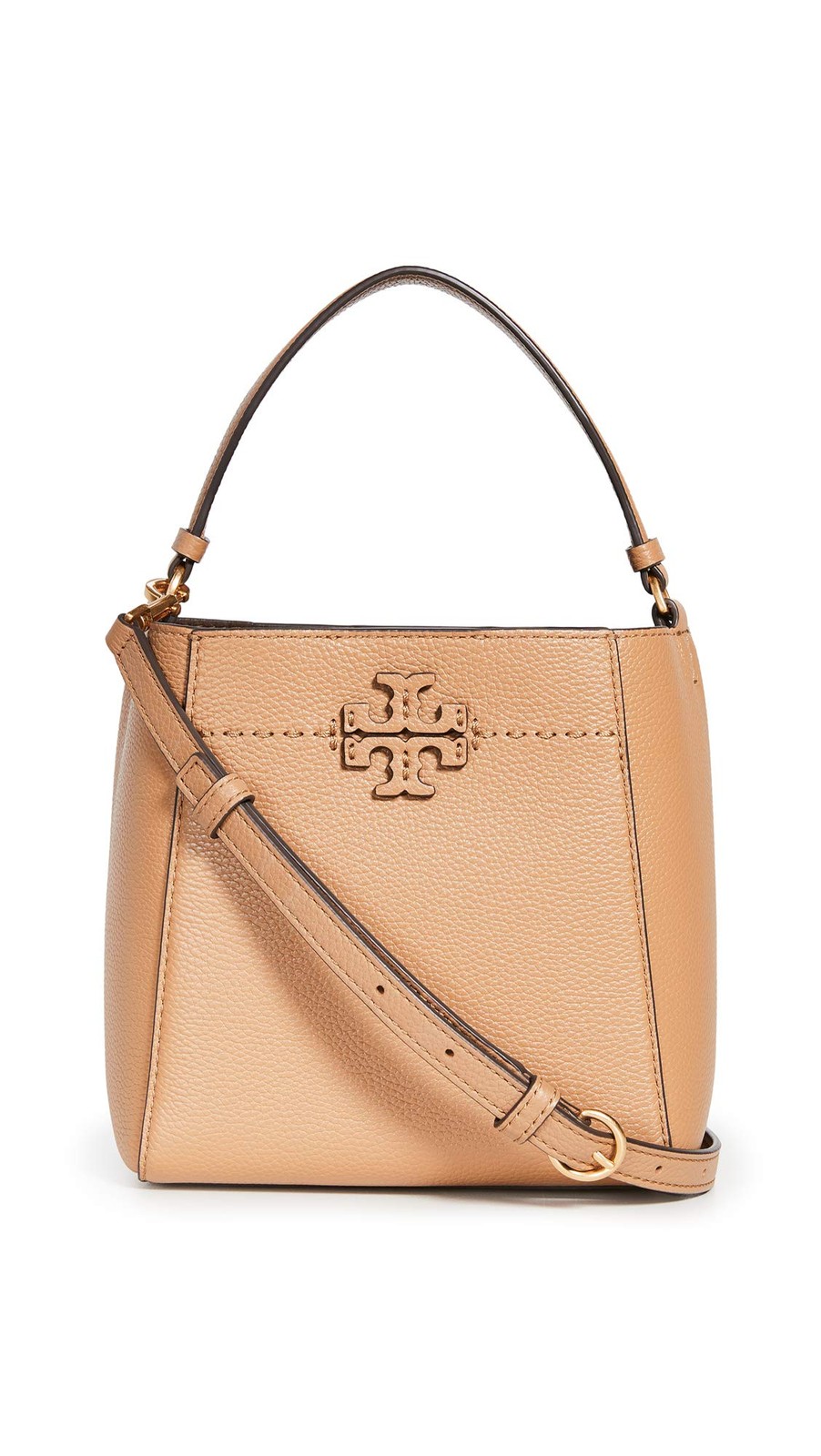 Tory Burch McGraw Small Bucket Bag, Tiramisu
