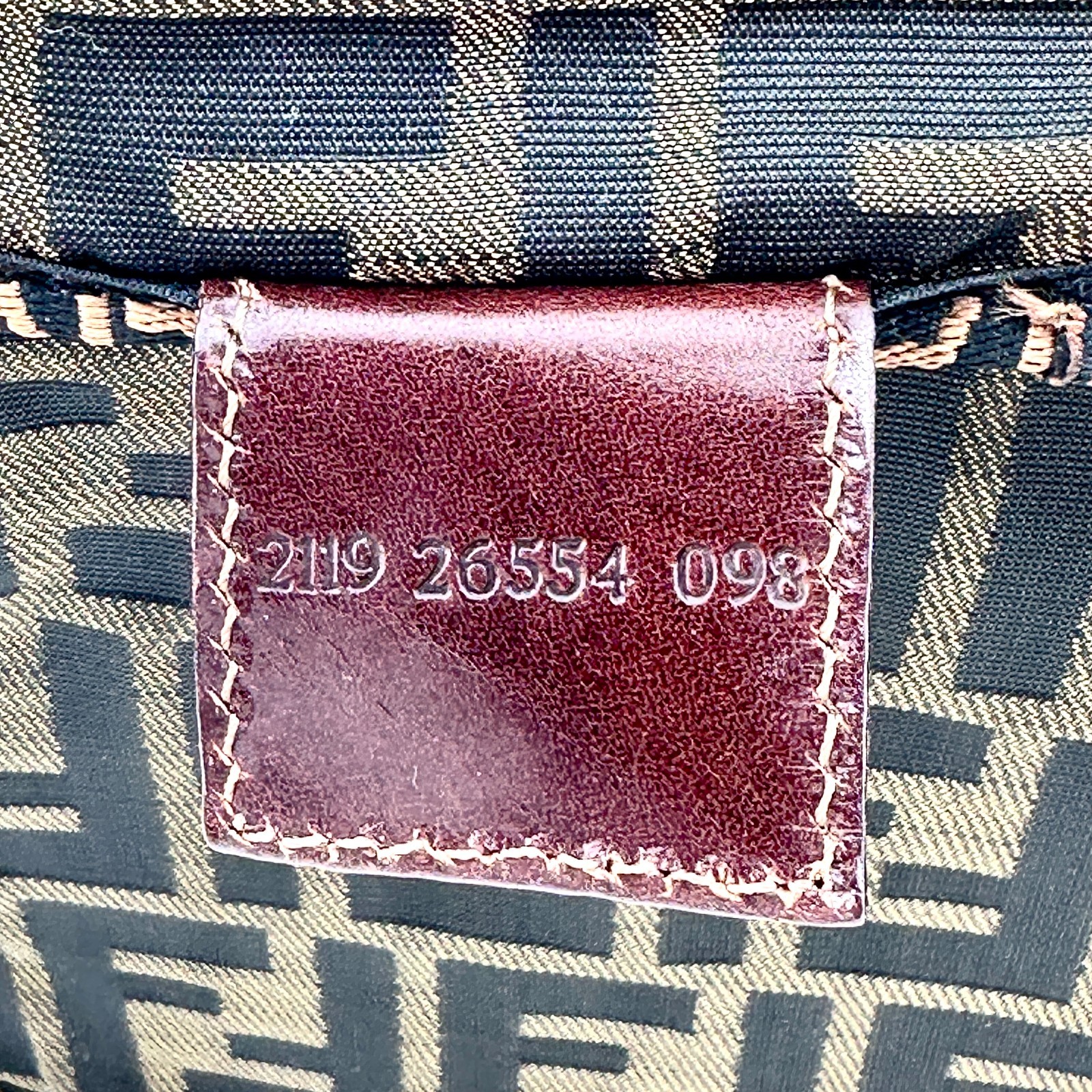 Fendi Zucca Vanity Bag Canvas Brown Authentic