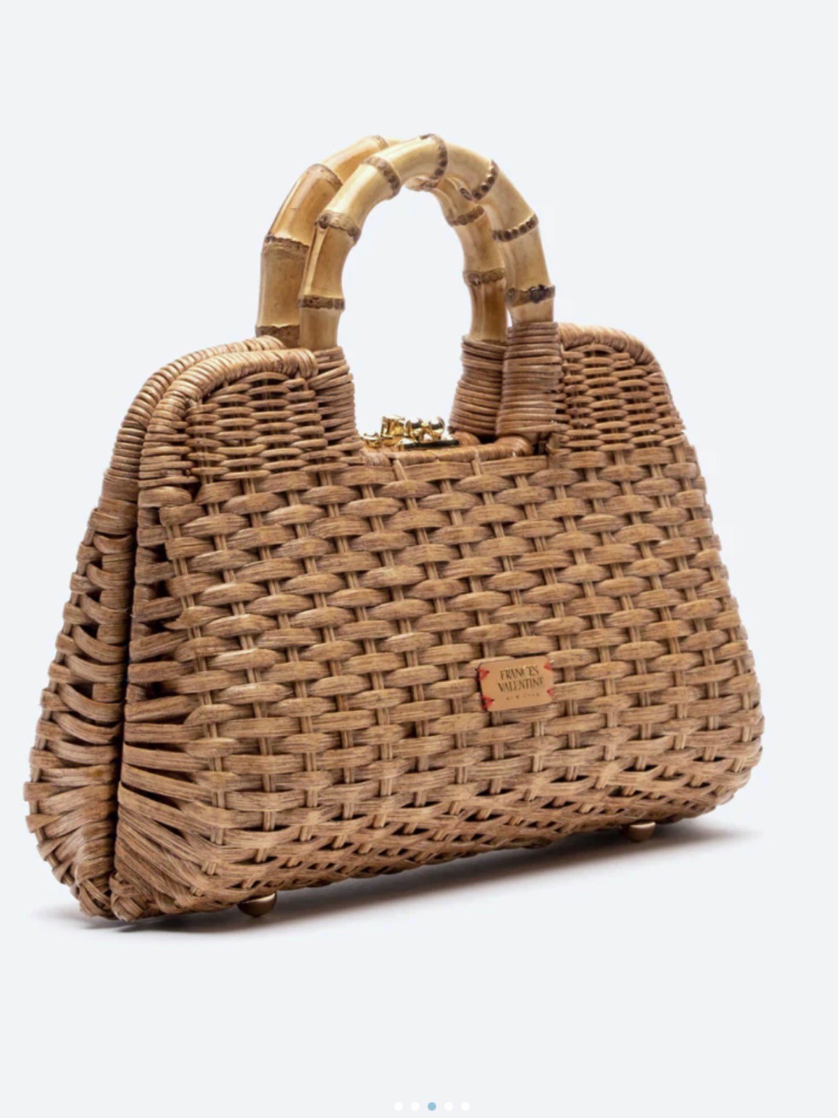 Frances Valentine Buzzy Basket Wicker Hand Bag-NEW