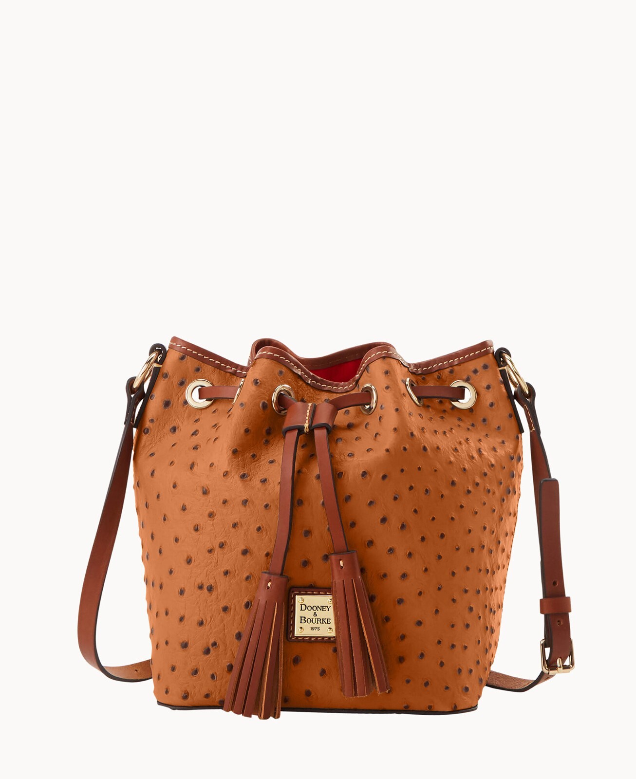 New Dooney & Bourke Ostrich Serena Crossbody Shoulder Bag