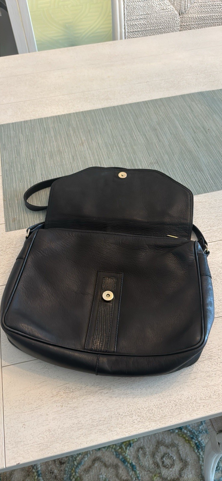Leather Vintage Liz Claiborne Flap Crossbody/Shoulder Bag from 1984
