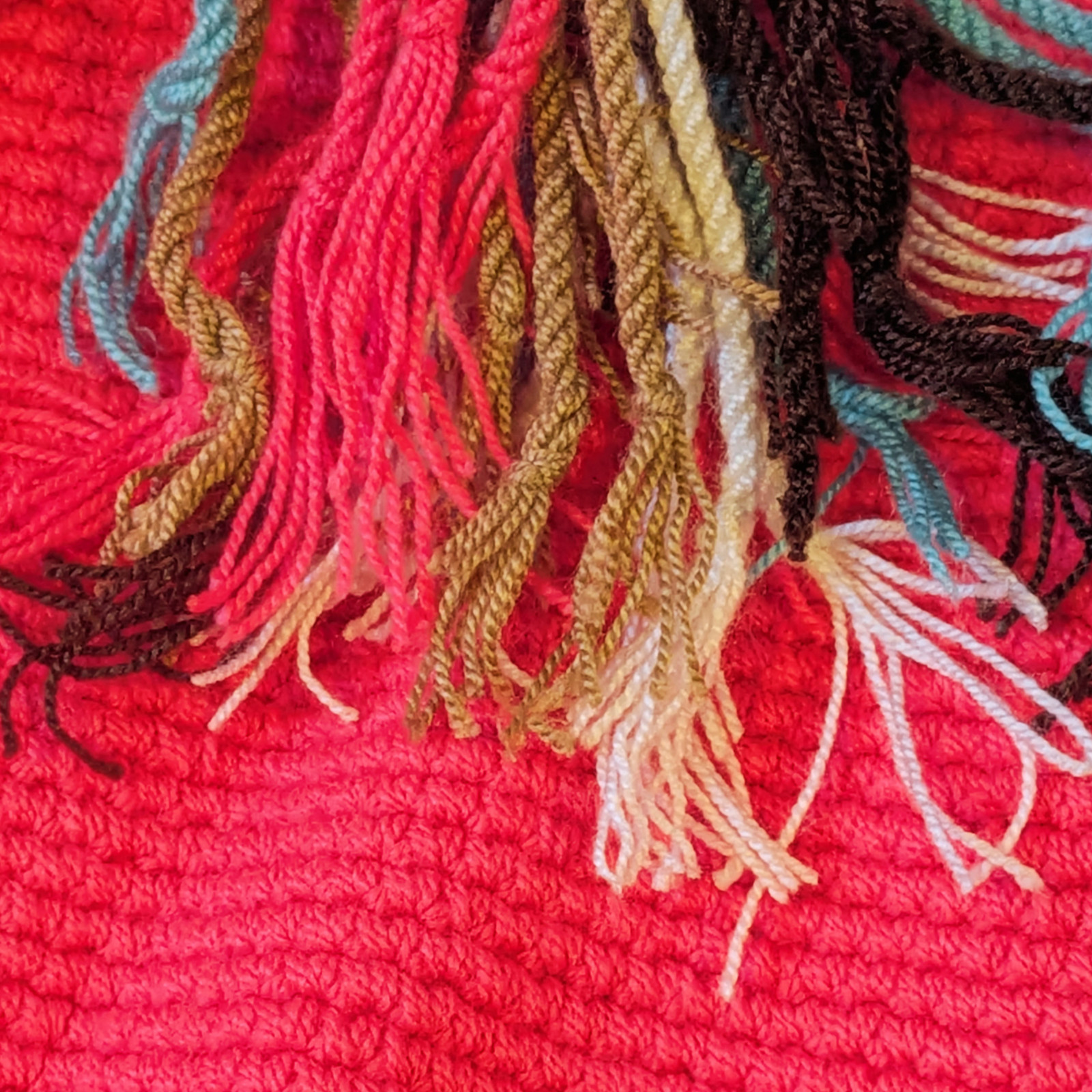 Authentic Colombian Wayuu Mochila Bag – Red Handmade Crossbody