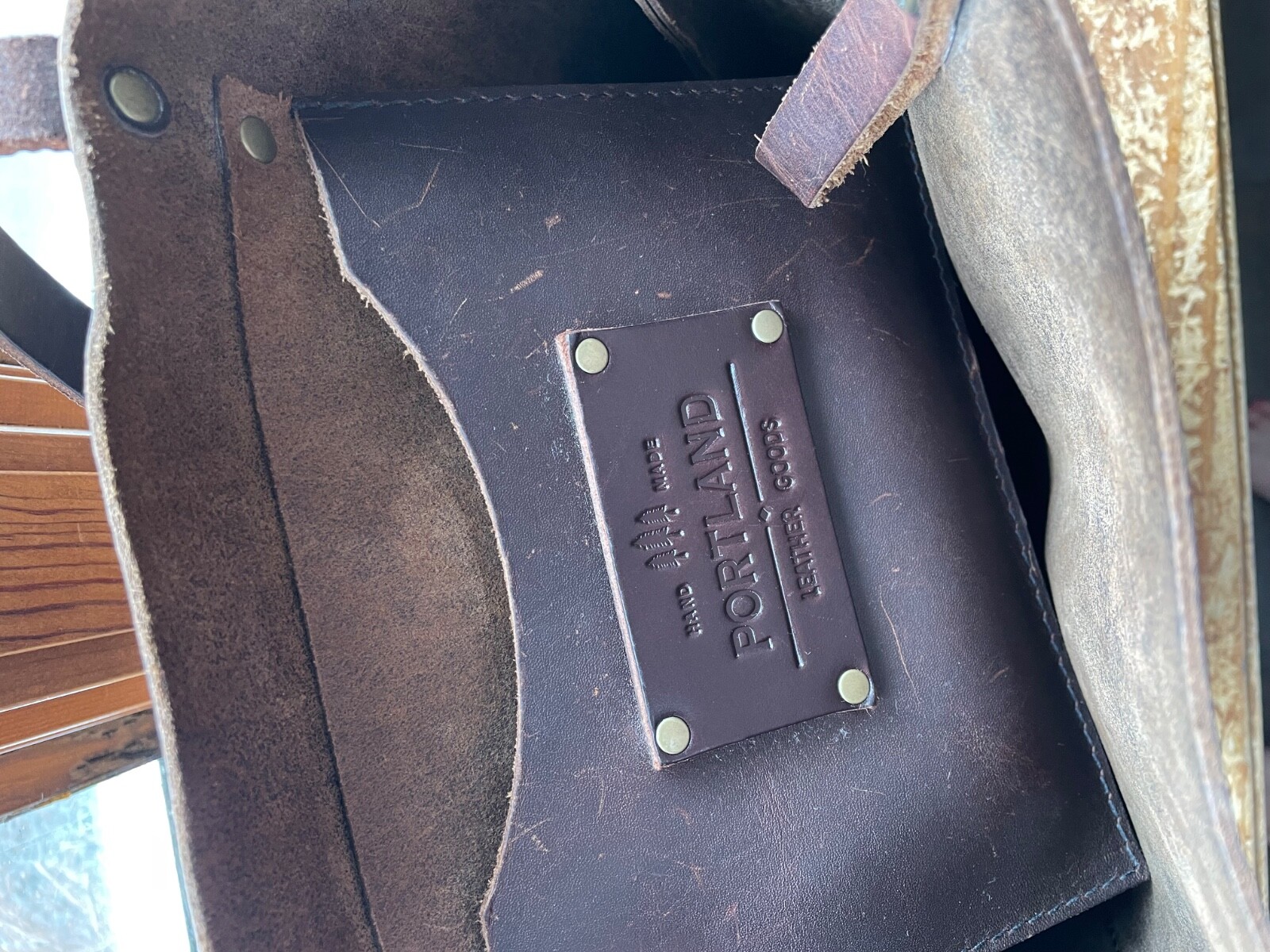 Portland Leather Goods Brown Authentic Tote Bag Grizzly