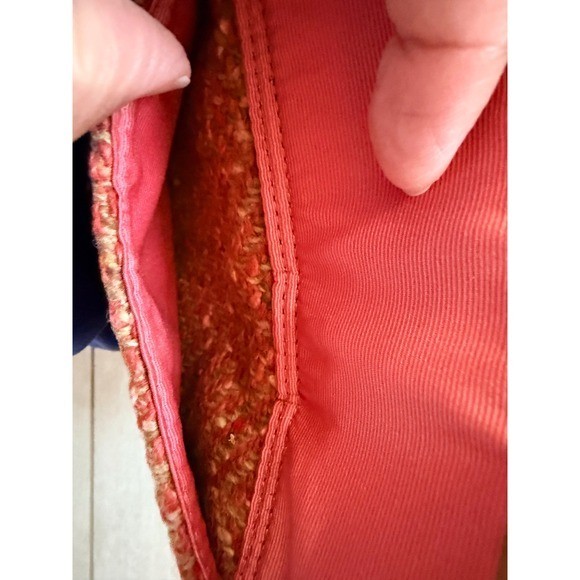 Coach Soho Orange Tweed Herringbone Wristlet Clutch With Hangtag Vintage Y2K 00s
