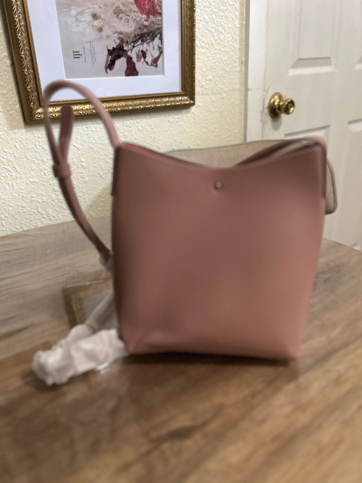 Samara Medium Shoulder Crossbody Bag in Peony Vegan Leather