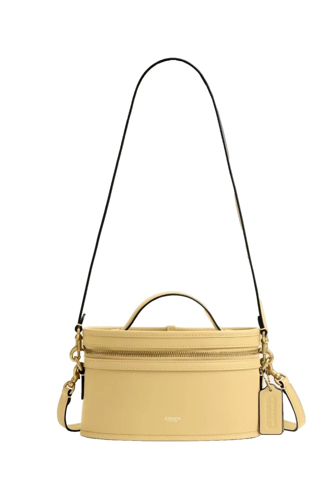 COACH Trail Bag GloveTanned Leather Crossbody Shoulder Butter Yellow CBG93 New