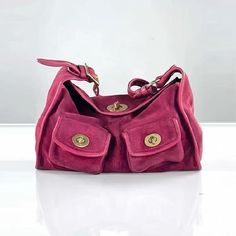 Casual Commuter Large Capacity Suede Pillow Bag Single Shoulder Crossbody Bag