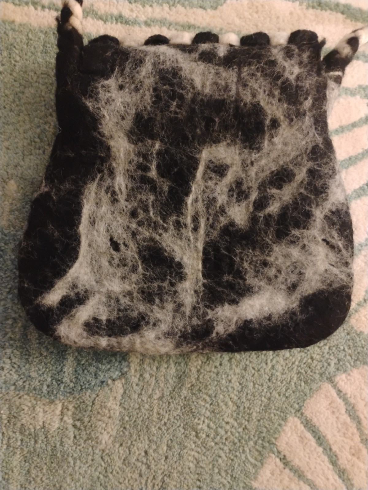 Rising Tide Wool Made in Nepal Purse. Very Good Condition. 7.5 in Deep 9 in Wide