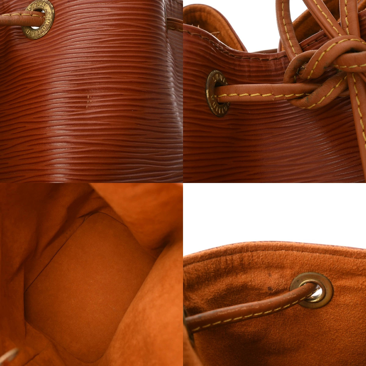 Louis Vuitton Epi Noe Kenya Brown Zipang M44028 Leather Shoulder Bag r0_0723