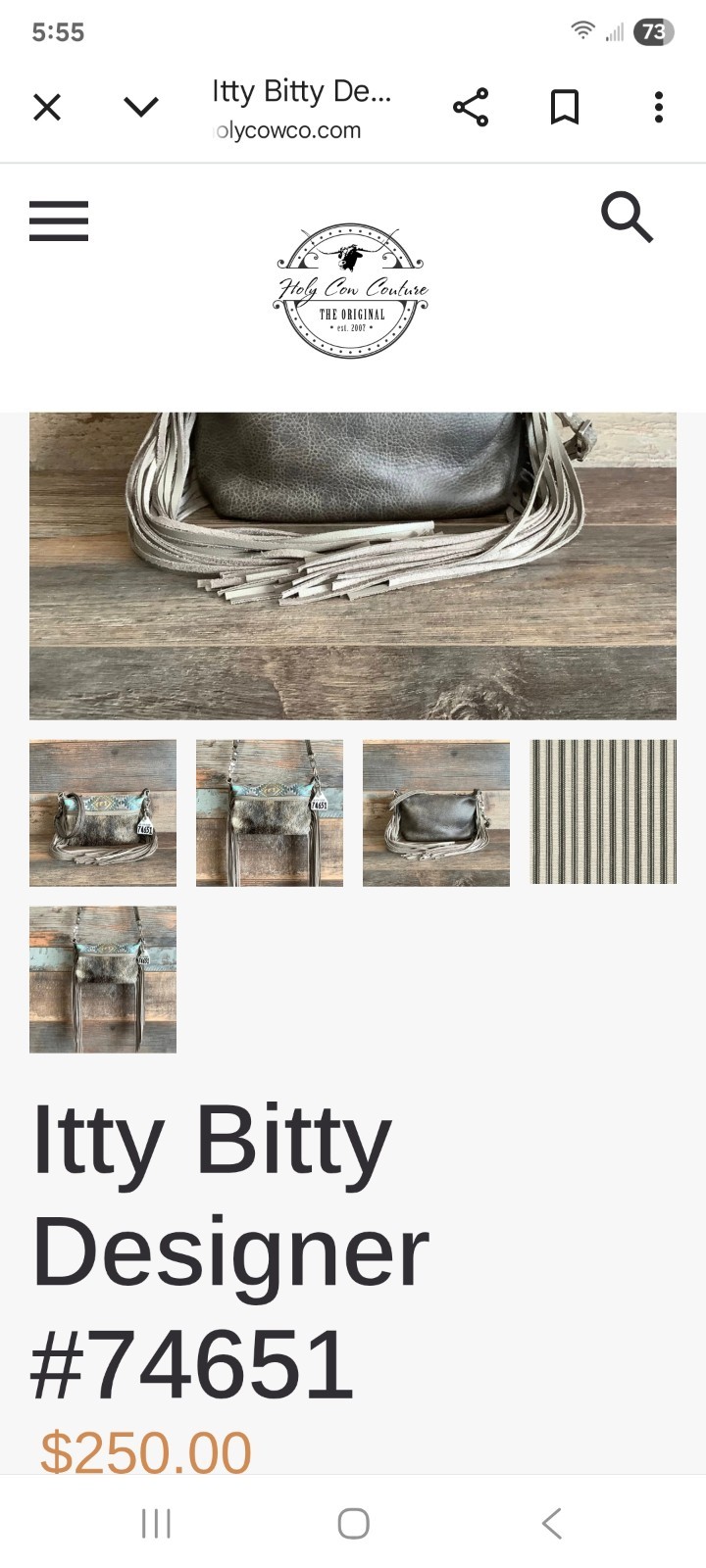 Holy Cow Culture “Itty Bitty designer” Crossbody Hair On Genuine HCC small