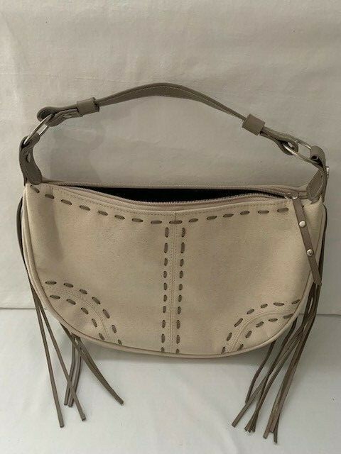 PRE-OWNED BISOU BISOU SMALL HOBO BEIGE BAG